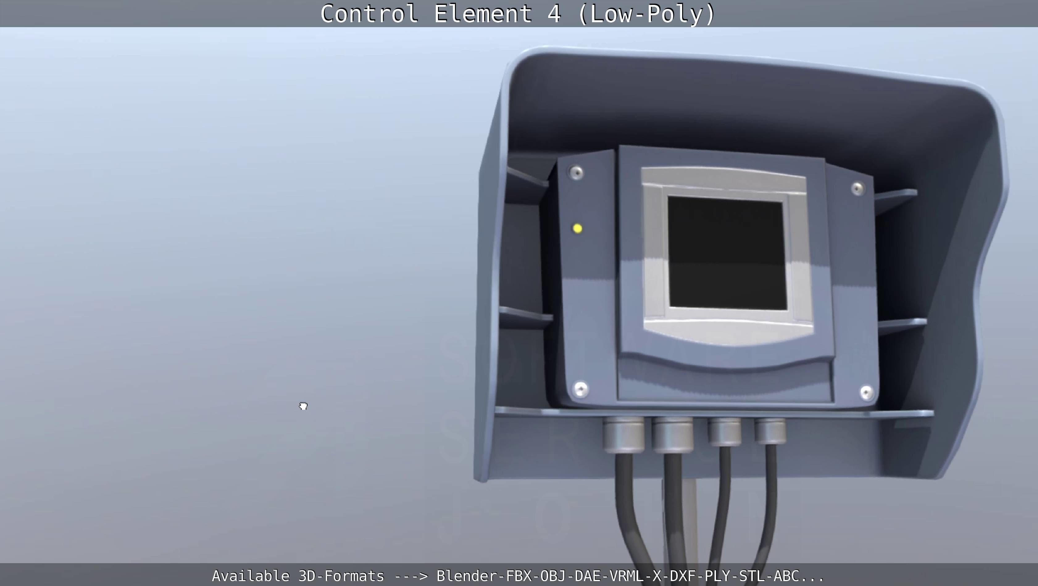 Control Element 4 Low-Poly Version Low-poly 3D model_8
