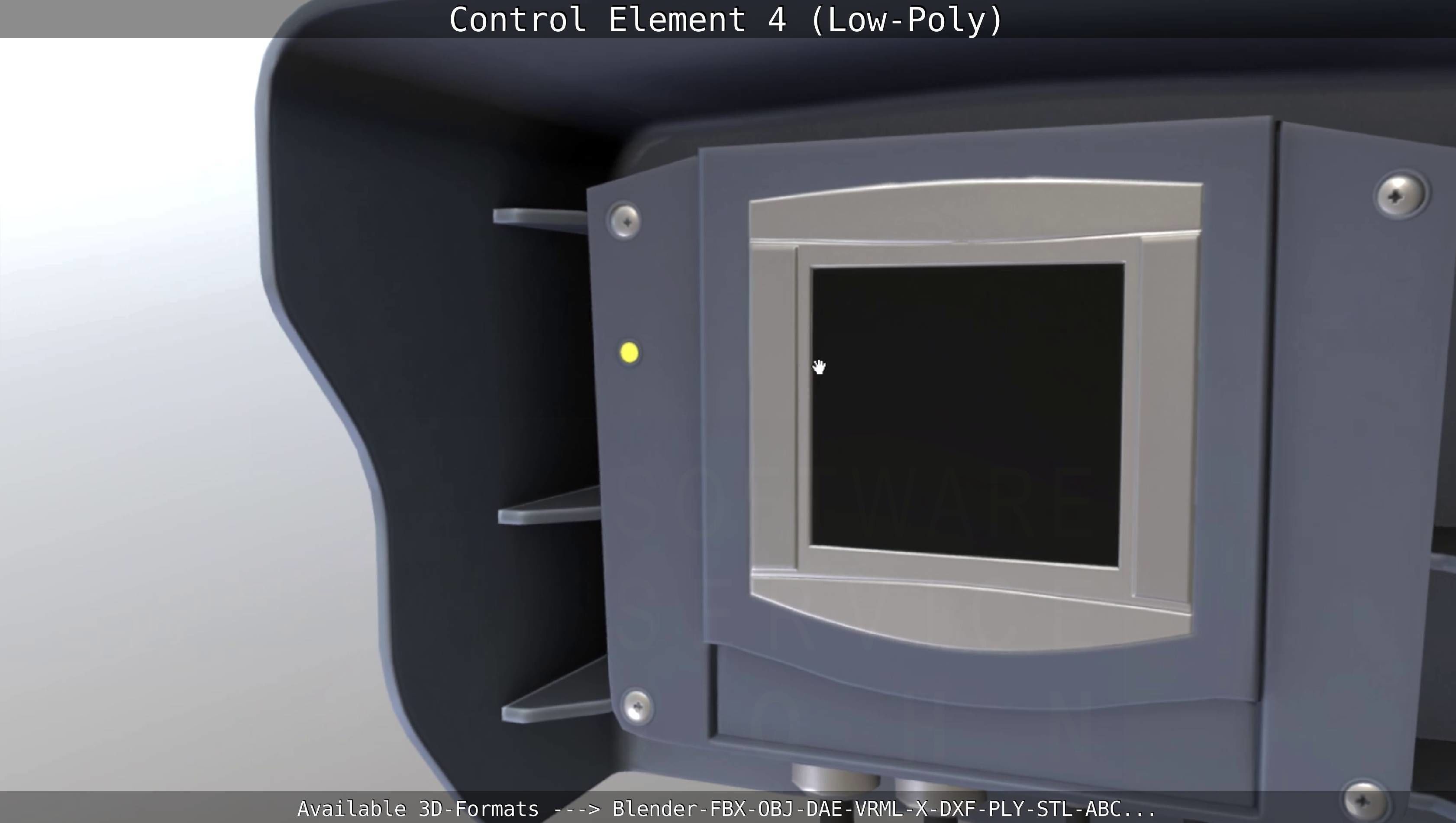 Control Element 4 Low-Poly Version Low-poly 3D model_33