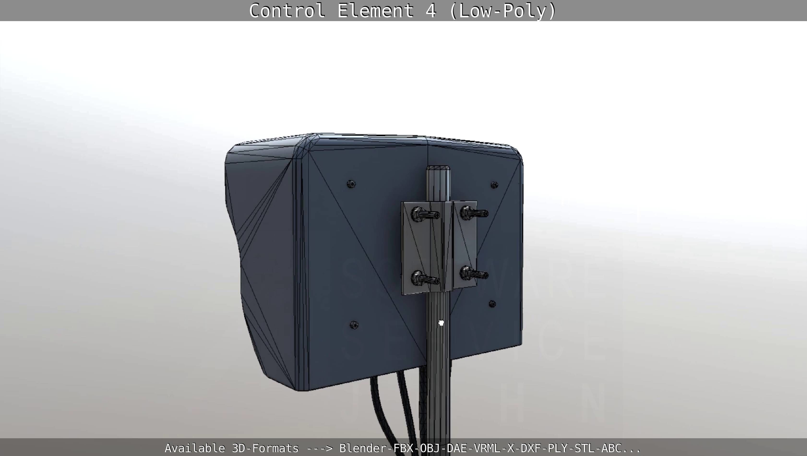 Control Element 4 Low-Poly Version Low-poly 3D model_48