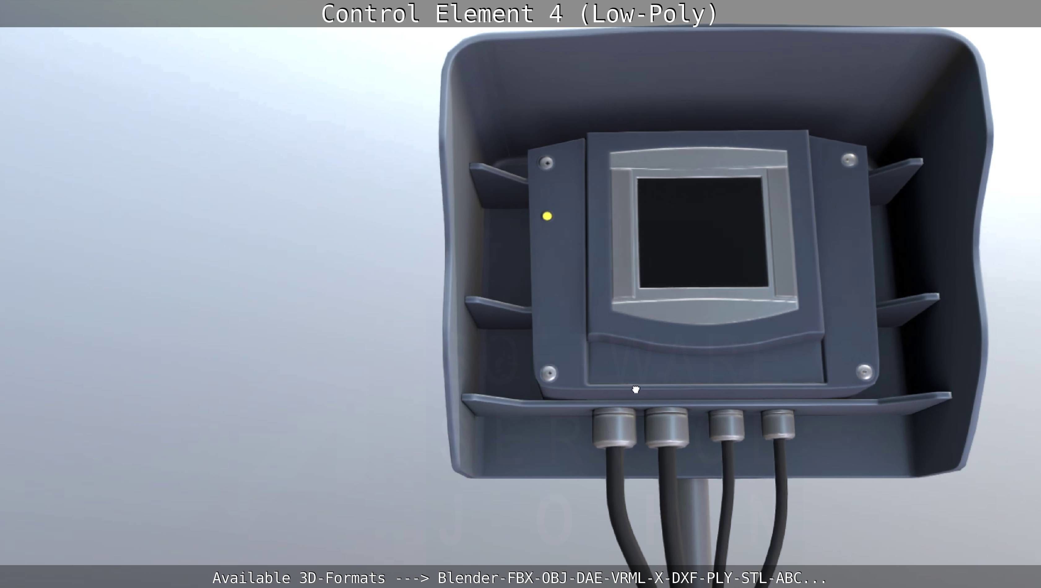 Control Element 4 Low-Poly Version Low-poly 3D model_16