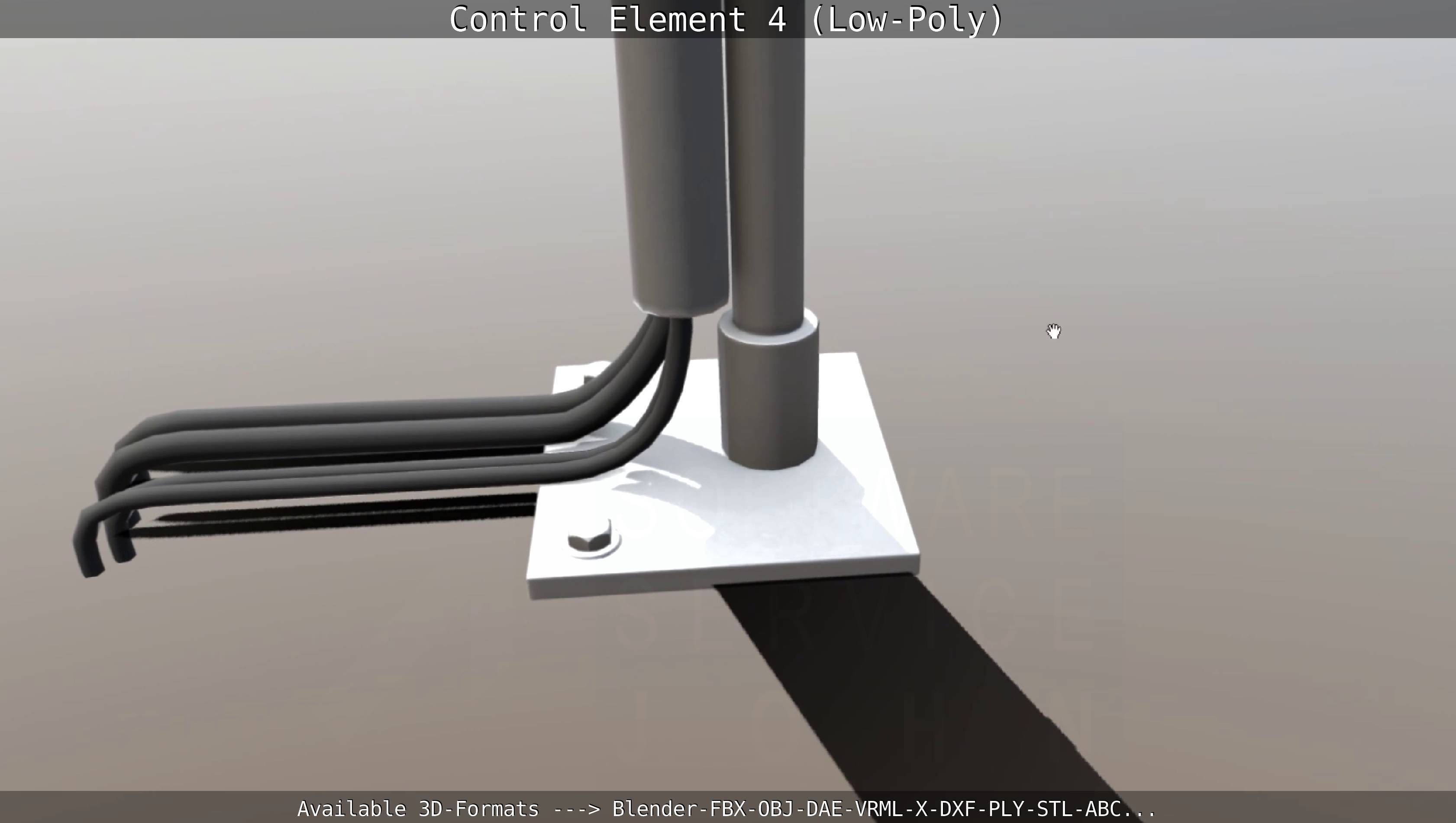 Control Element 4 Low-Poly Version Low-poly 3D model_57