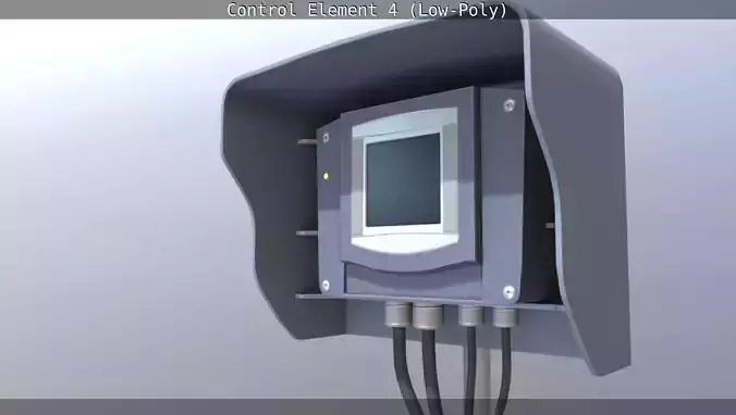 Control Element 4 Low-Poly Version Low-poly 3D model