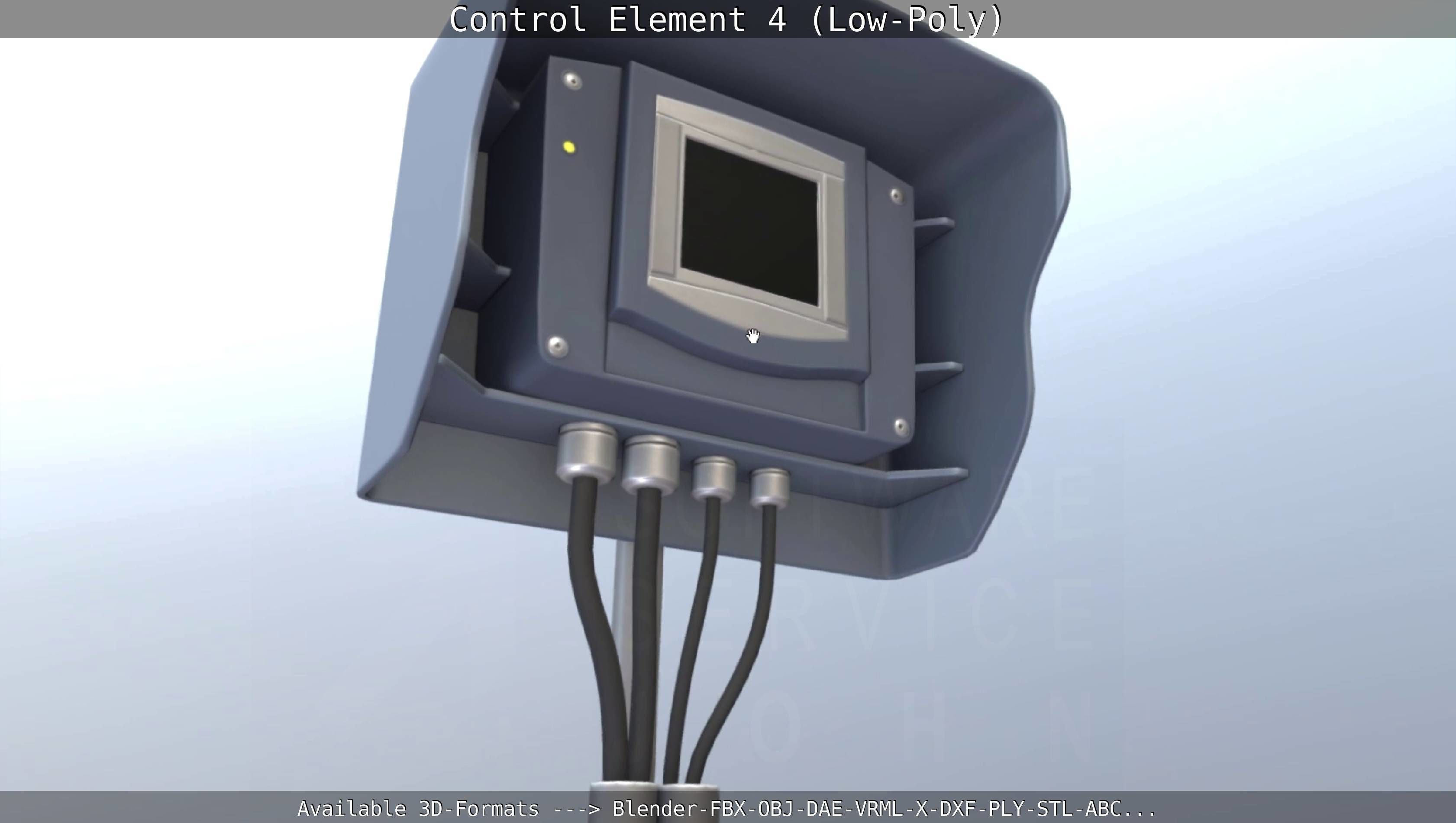 Control Element 4 Low-Poly Version Low-poly 3D model_73