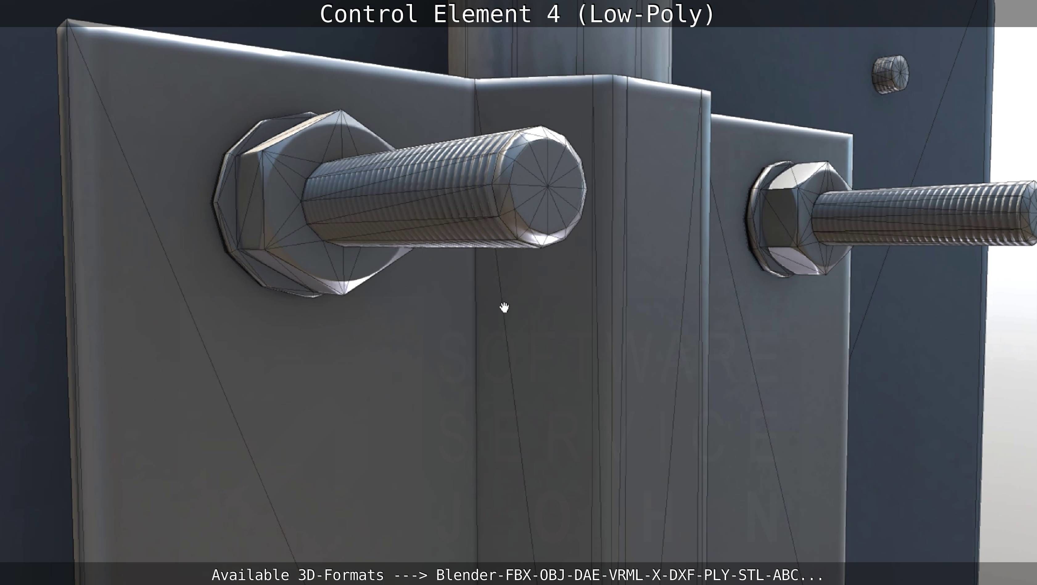 Control Element 4 Low-Poly Version Low-poly 3D model_43