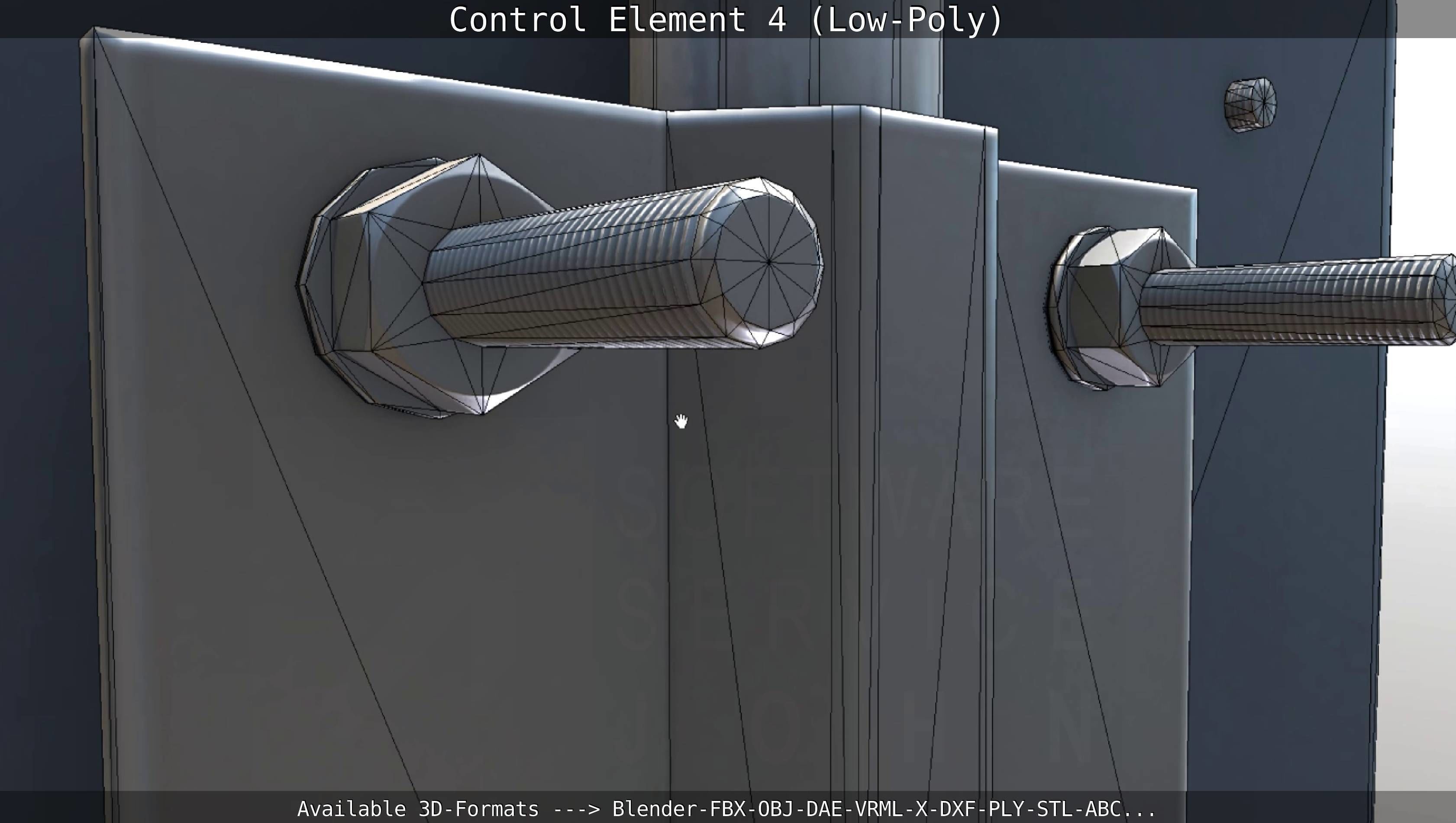 Control Element 4 Low-Poly Version Low-poly 3D model_46