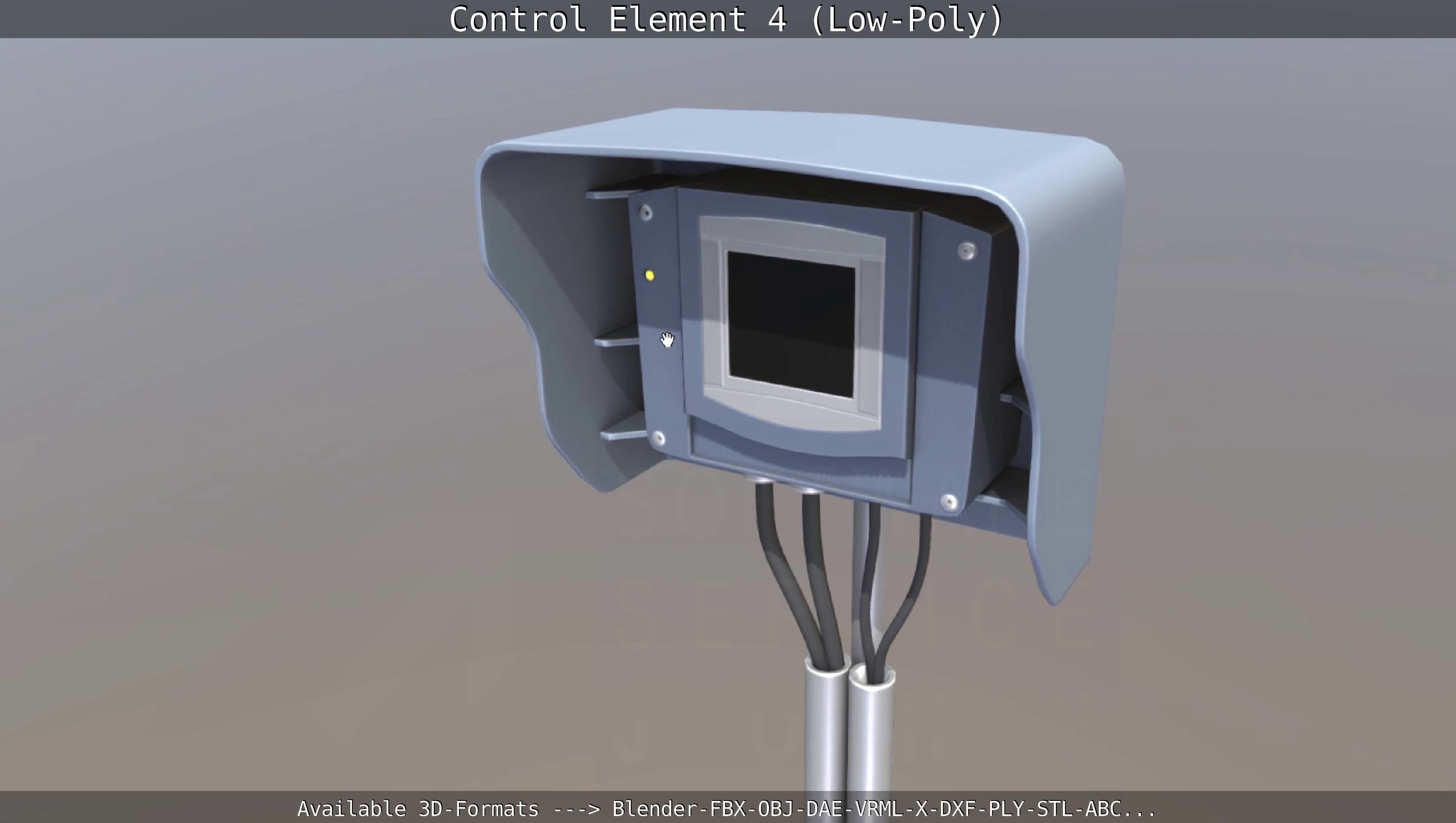 Control Element 4 Low-Poly Version Low-poly 3D model_82