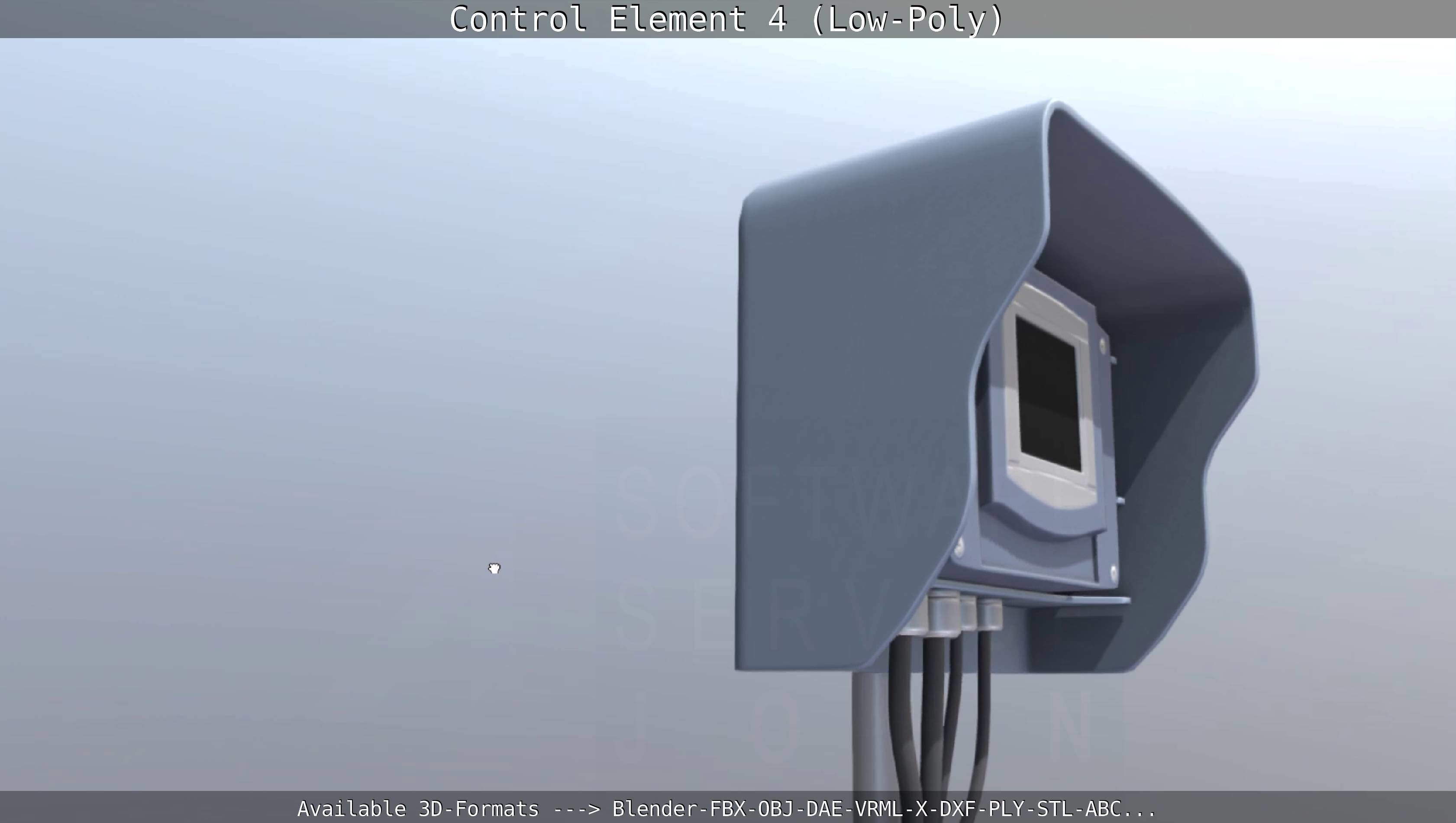 Control Element 4 Low-Poly Version Low-poly 3D model_9