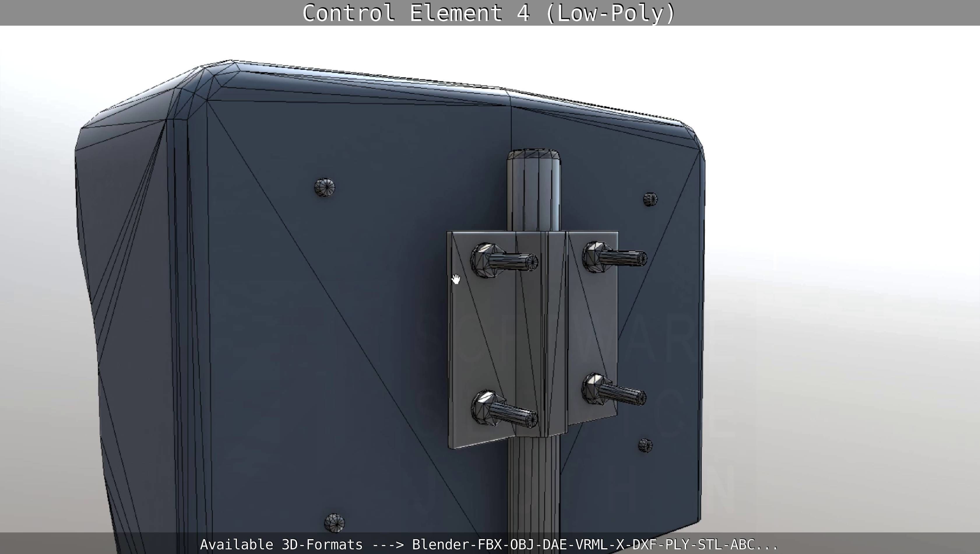 Control Element 4 Low-Poly Version Low-poly 3D model_47
