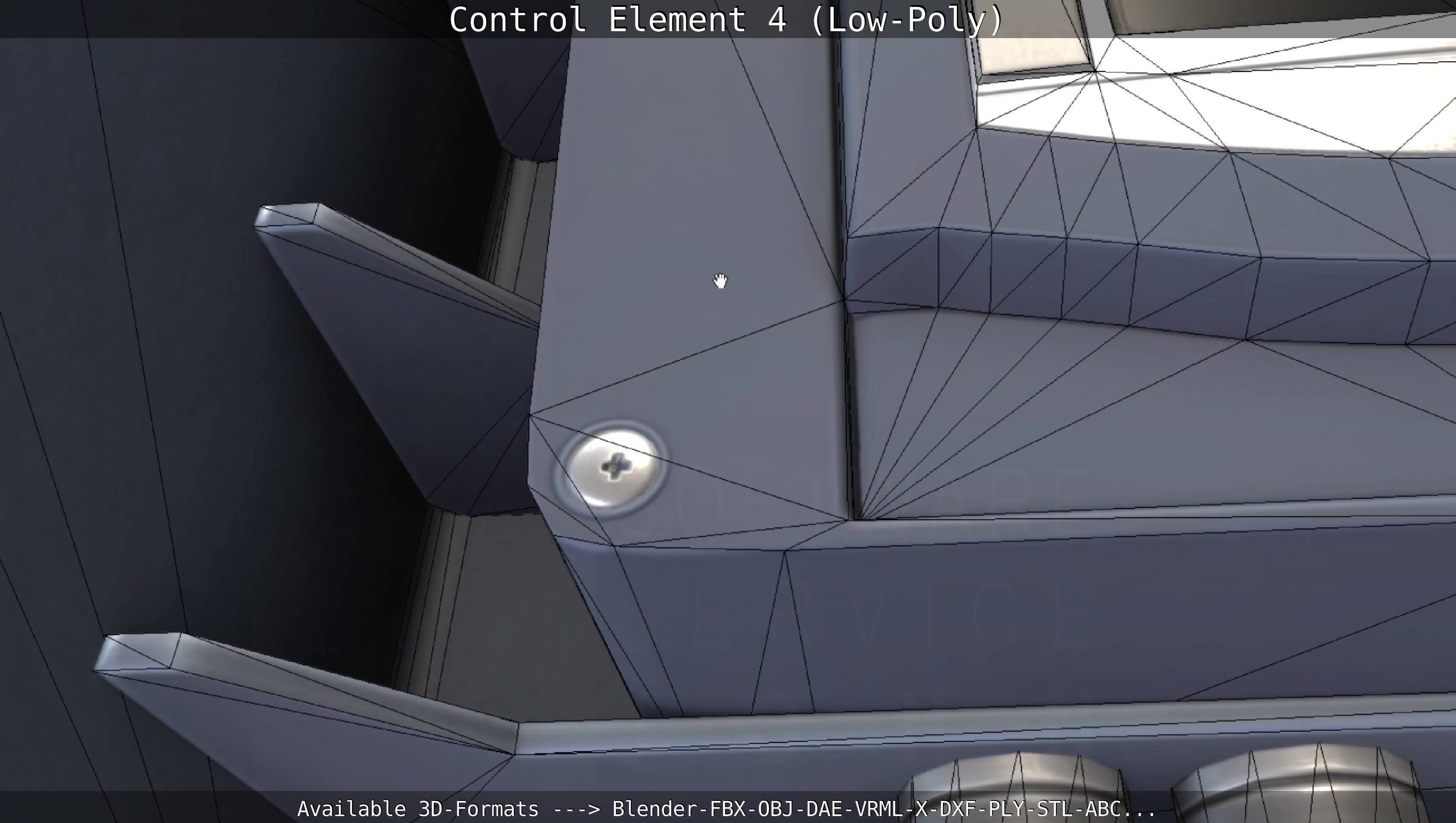 Control Element 4 Low-Poly Version Low-poly 3D model_27