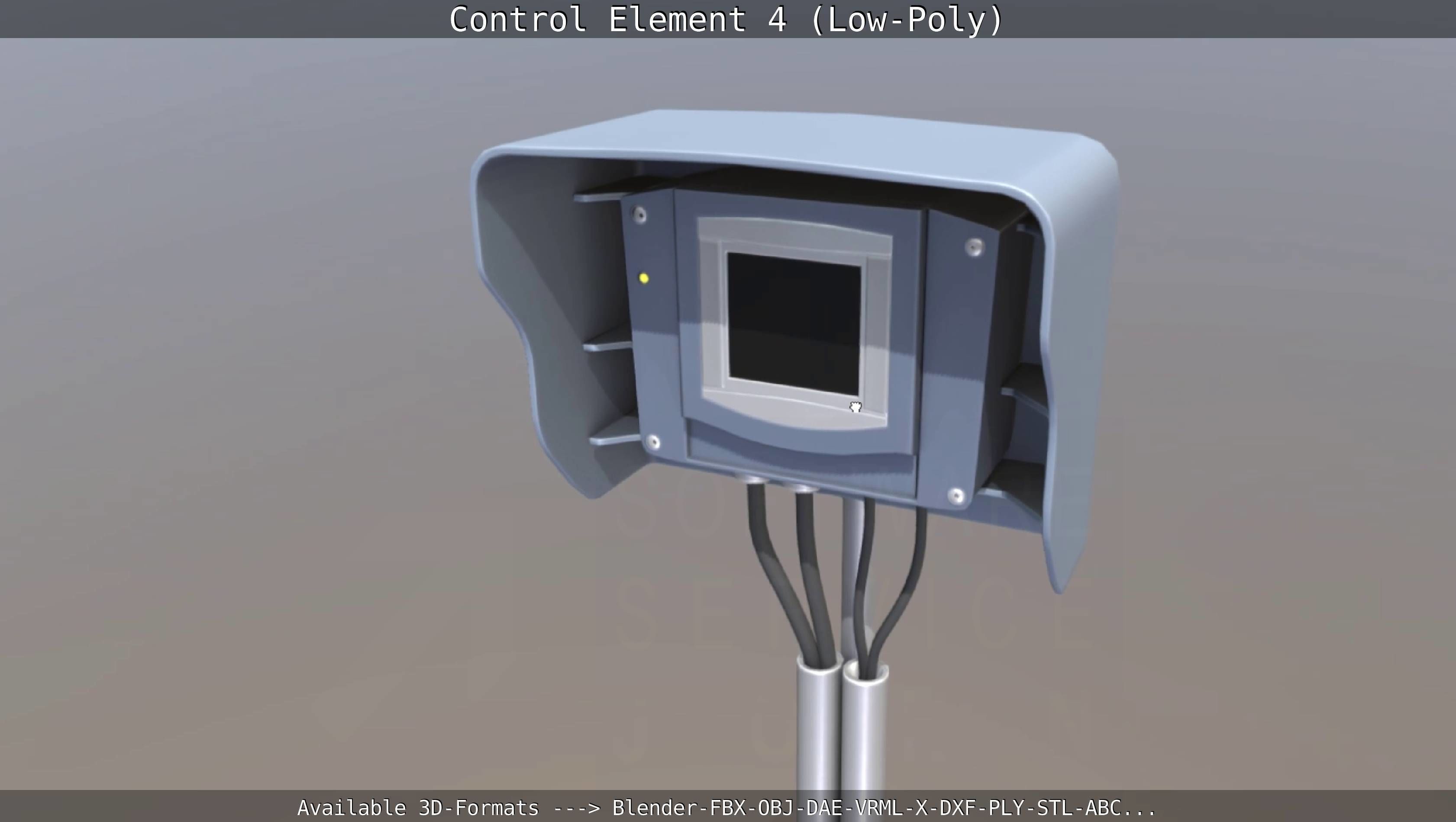 Control Element 4 Low-Poly Version Low-poly 3D model_81