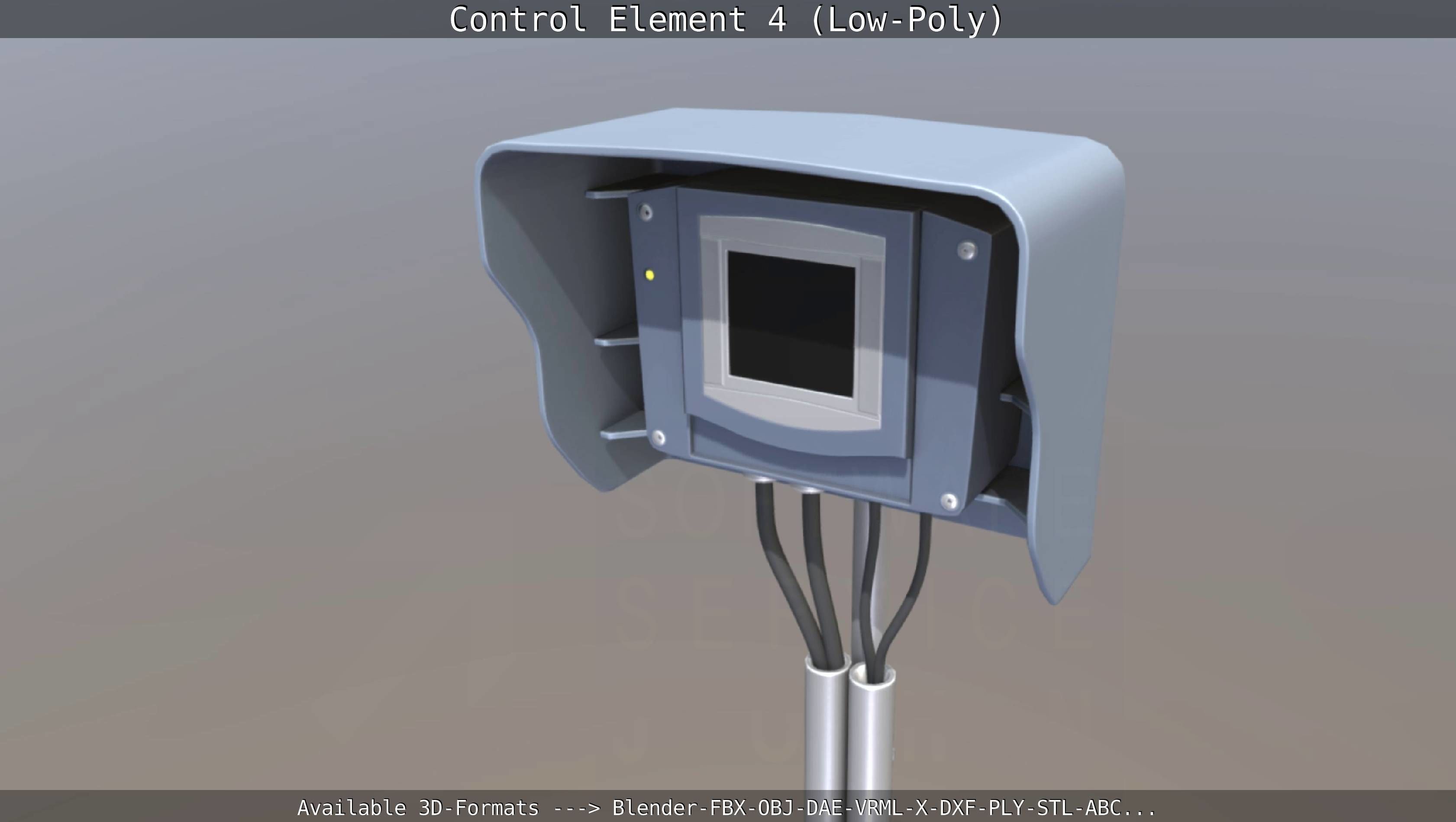Control Element 4 Low-Poly Version Low-poly 3D model_87