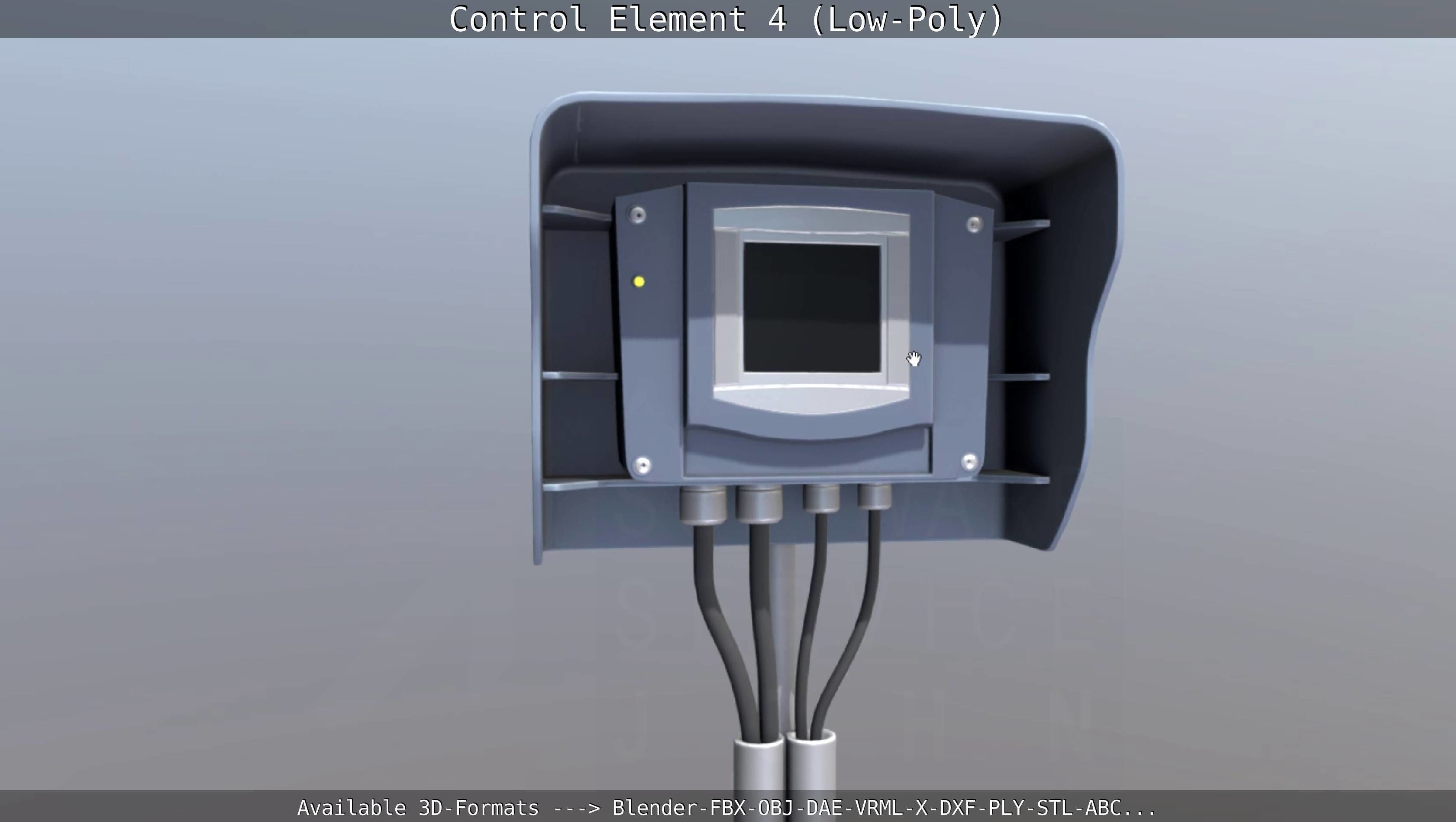 Control Element 4 Low-Poly Version Low-poly 3D model_80