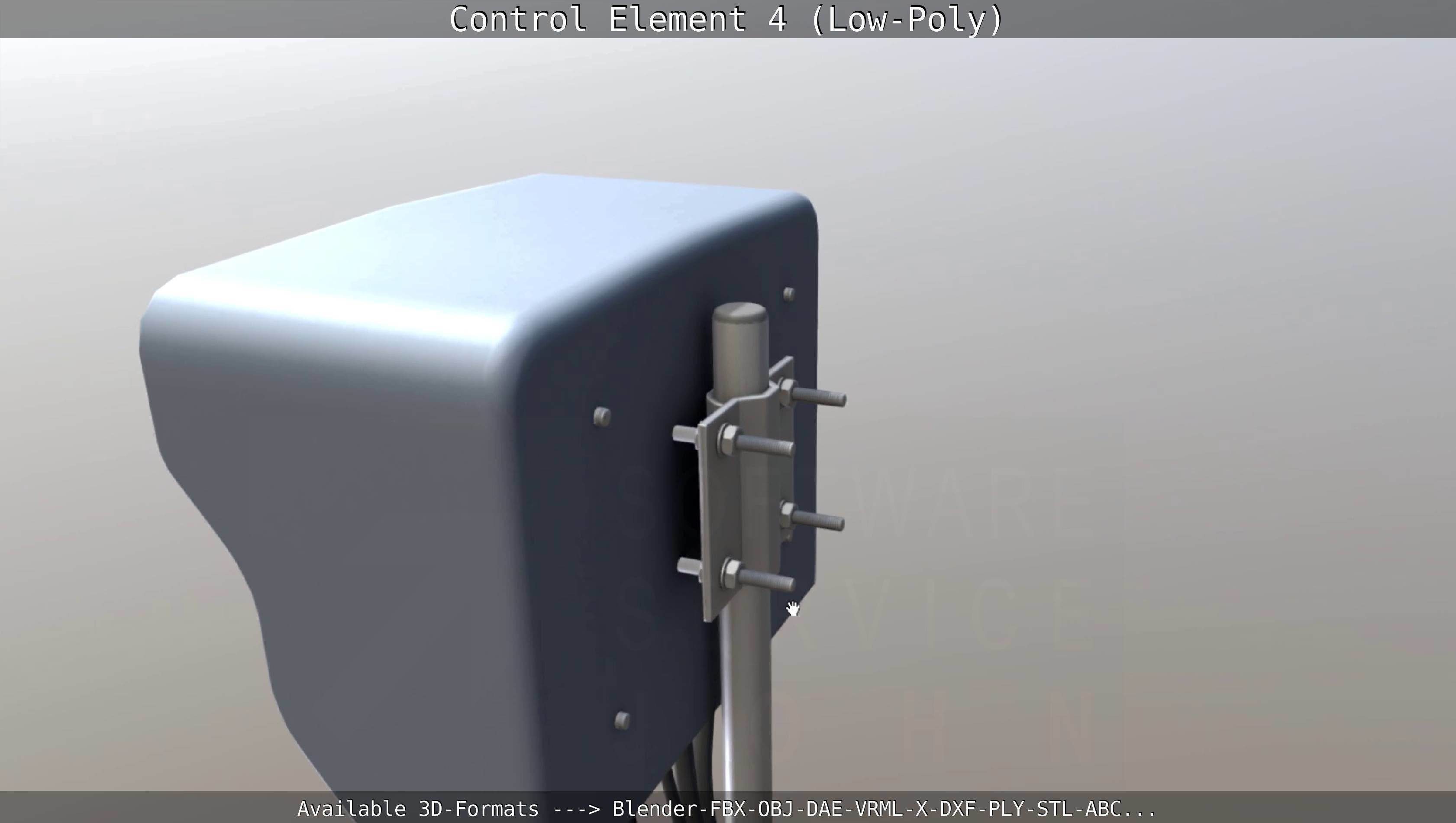 Control Element 4 Low-Poly Version Low-poly 3D model_12
