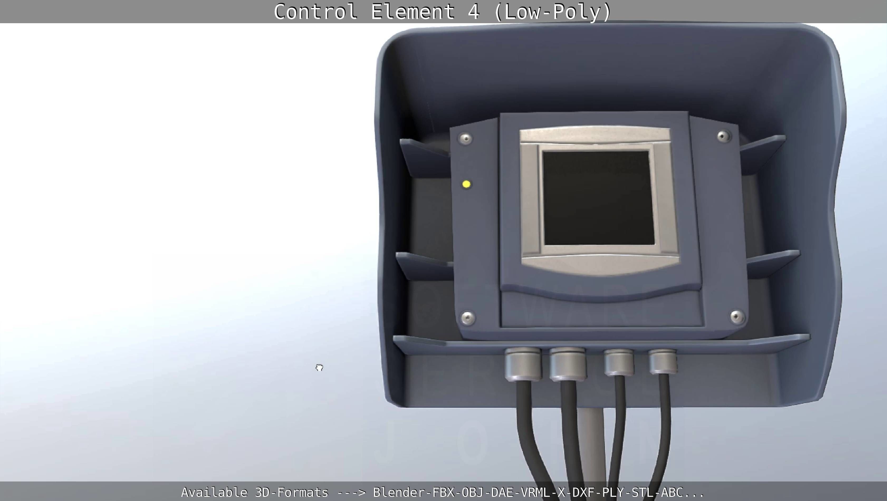 Control Element 4 Low-Poly Version Low-poly 3D model_7