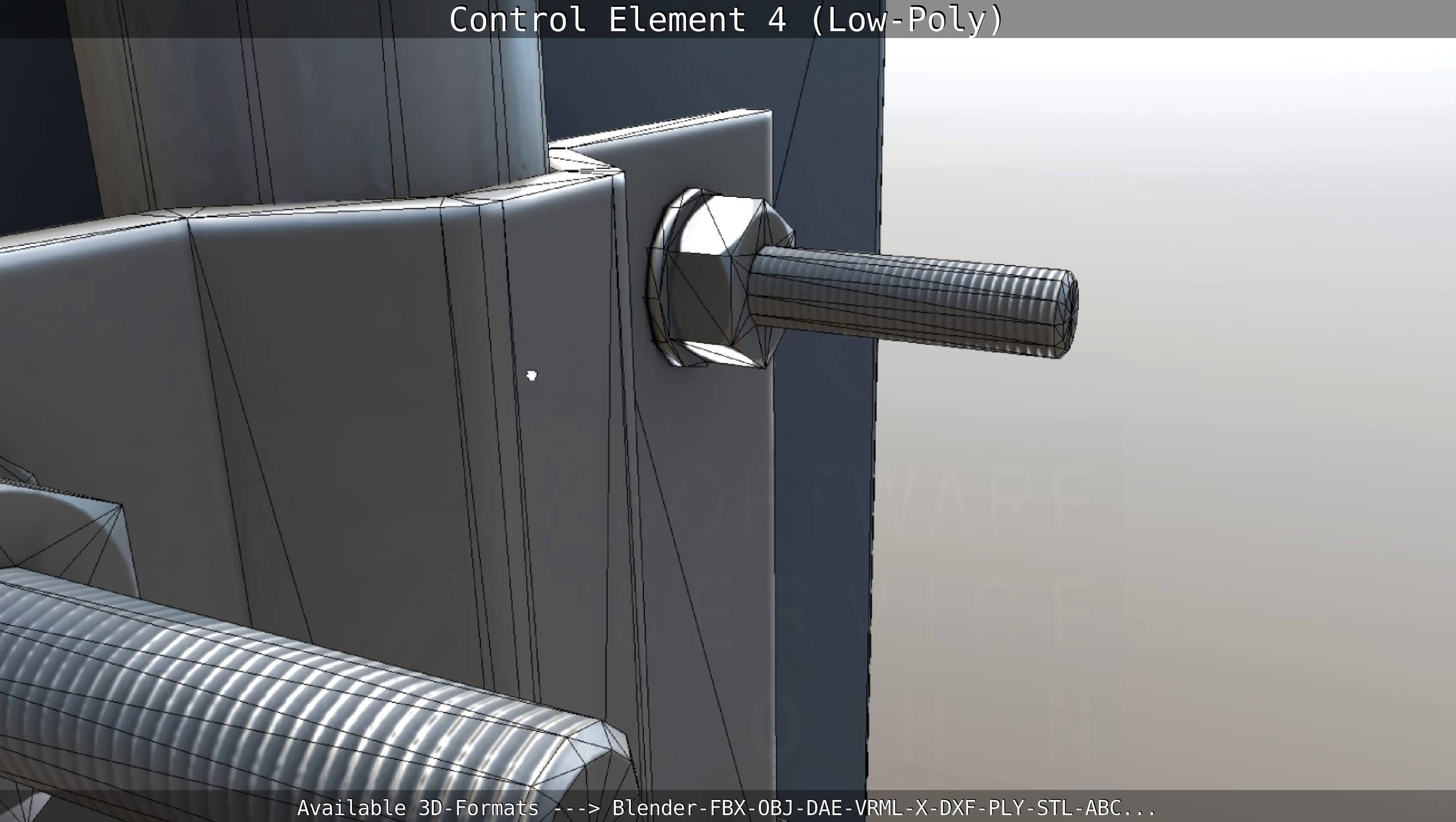 Control Element 4 Low-Poly Version Low-poly 3D model_39