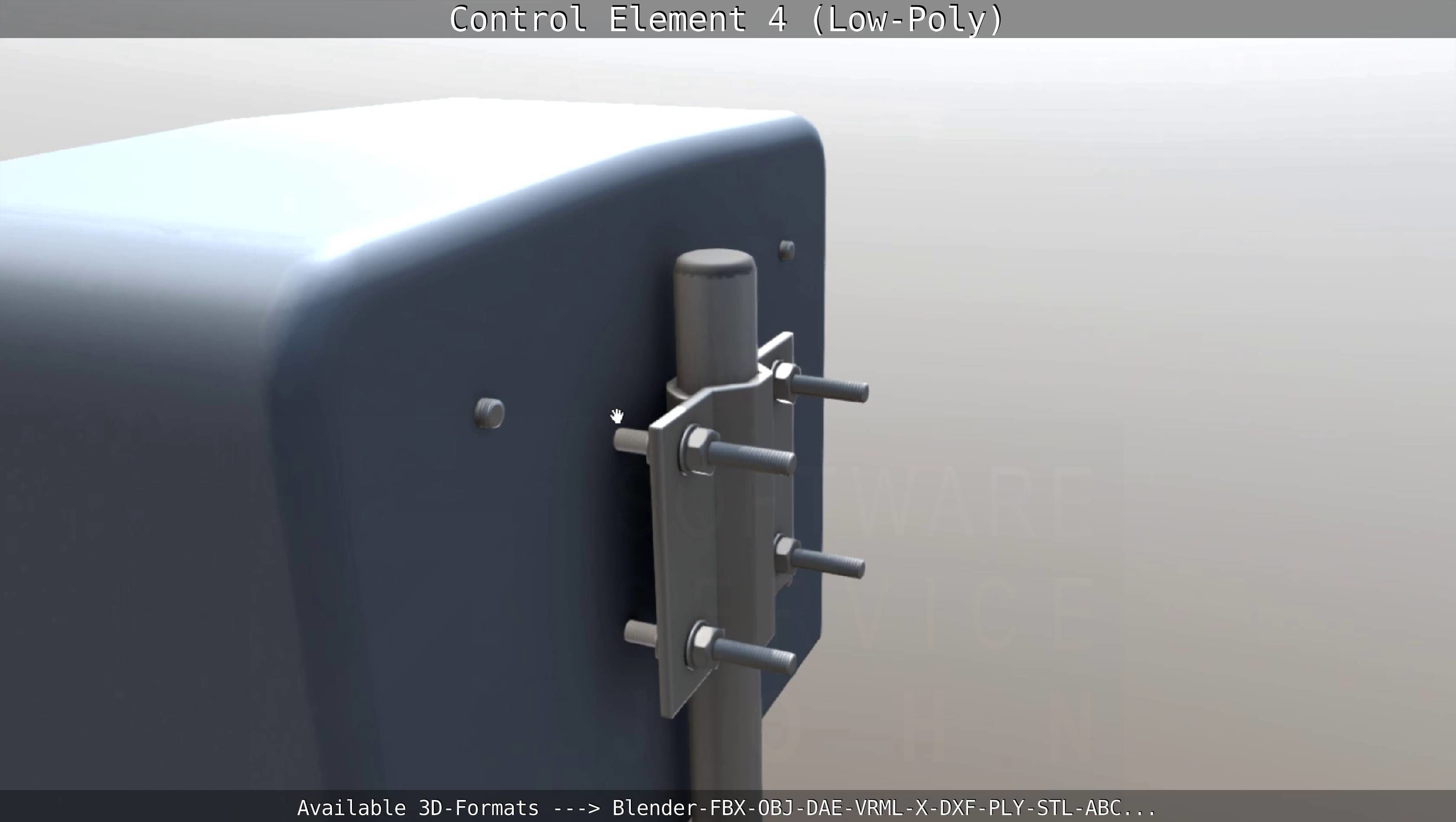 Control Element 4 Low-Poly Version Low-poly 3D model_38