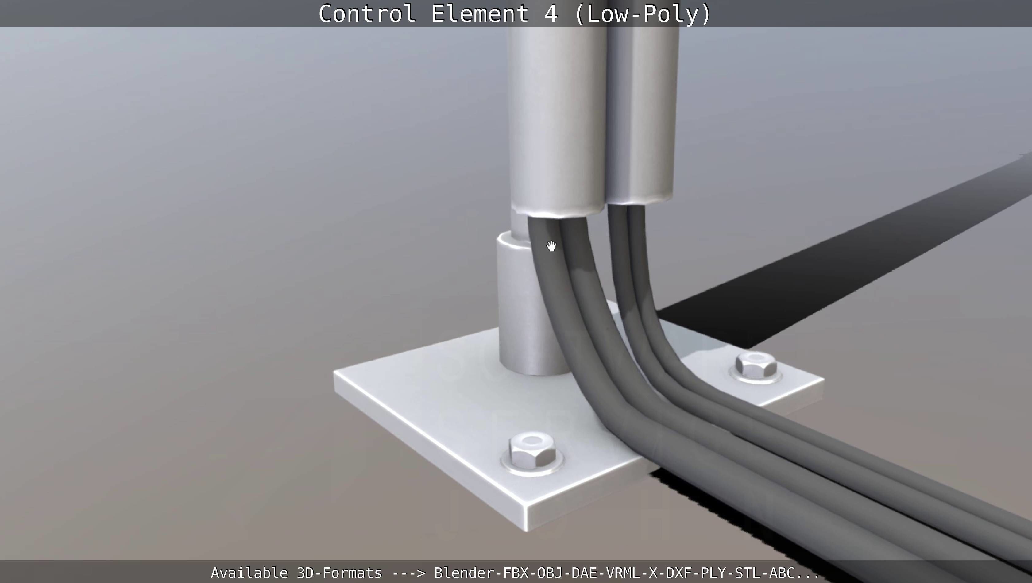 Control Element 4 Low-Poly Version Low-poly 3D model_64