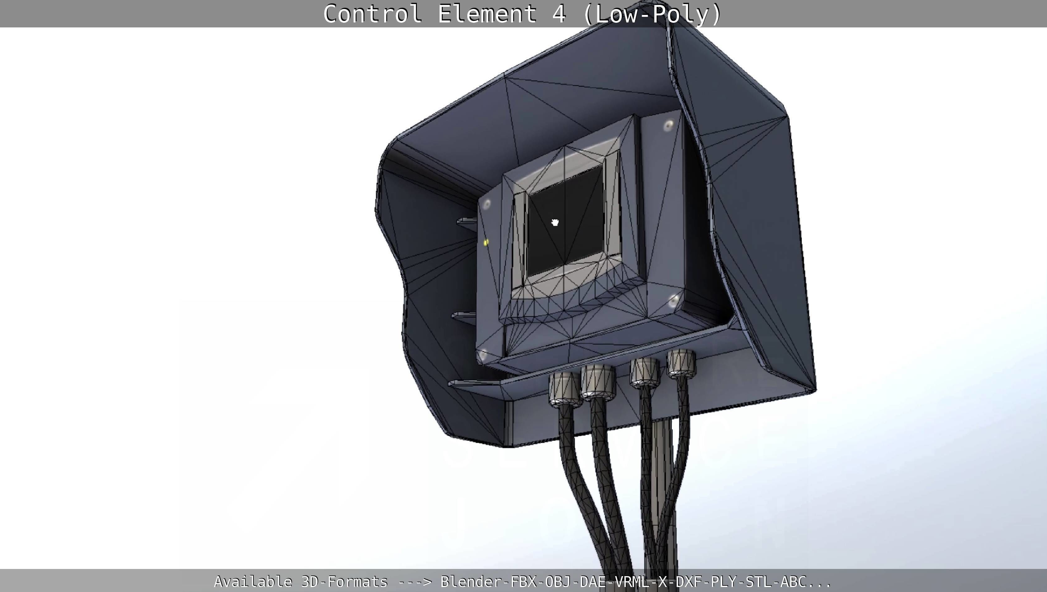 Control Element 4 Low-Poly Version Low-poly 3D model_36