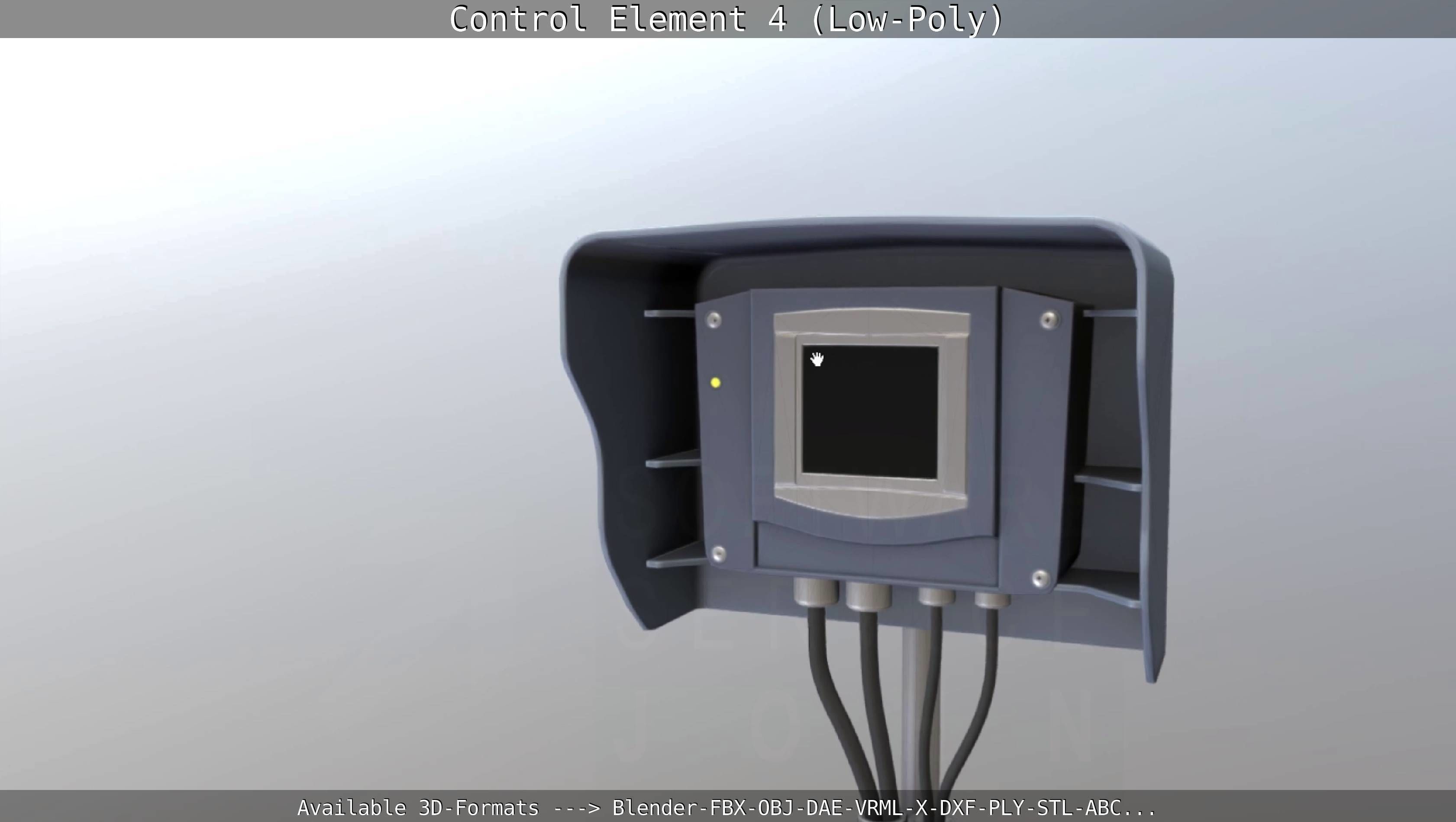 Control Element 4 Low-Poly Version Low-poly 3D model_34