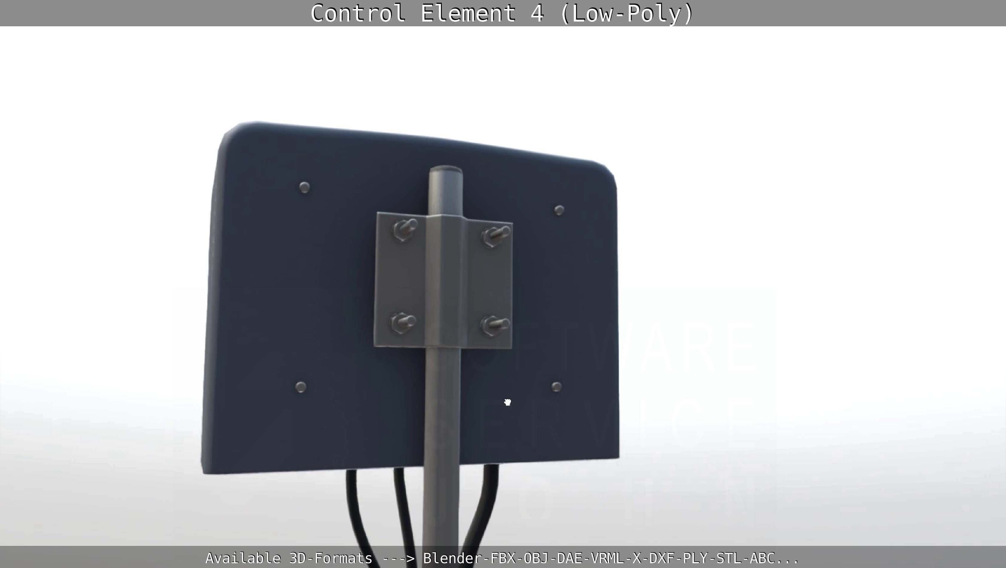 Control Element 4 Low-Poly Version Low-poly 3D model_11