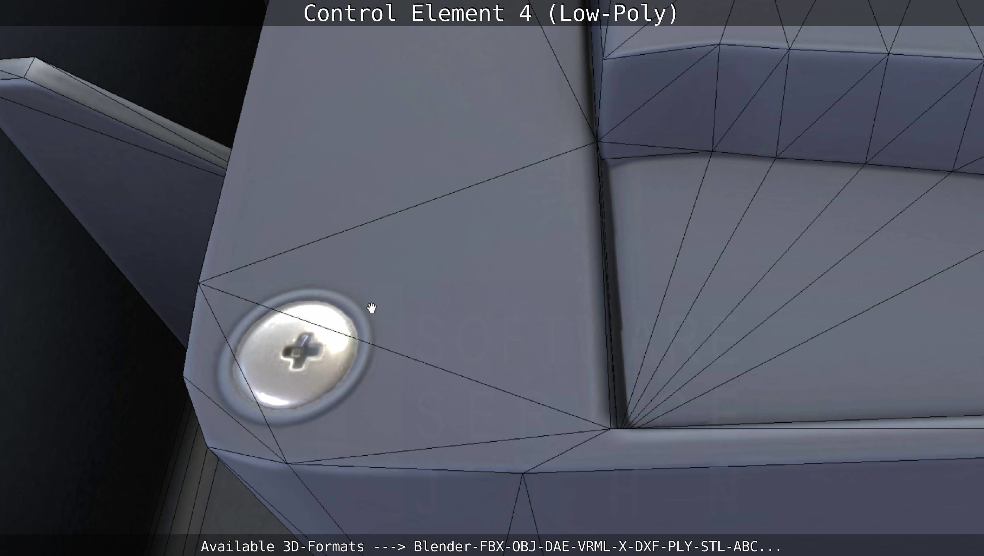 Control Element 4 Low-Poly Version Low-poly 3D model_2