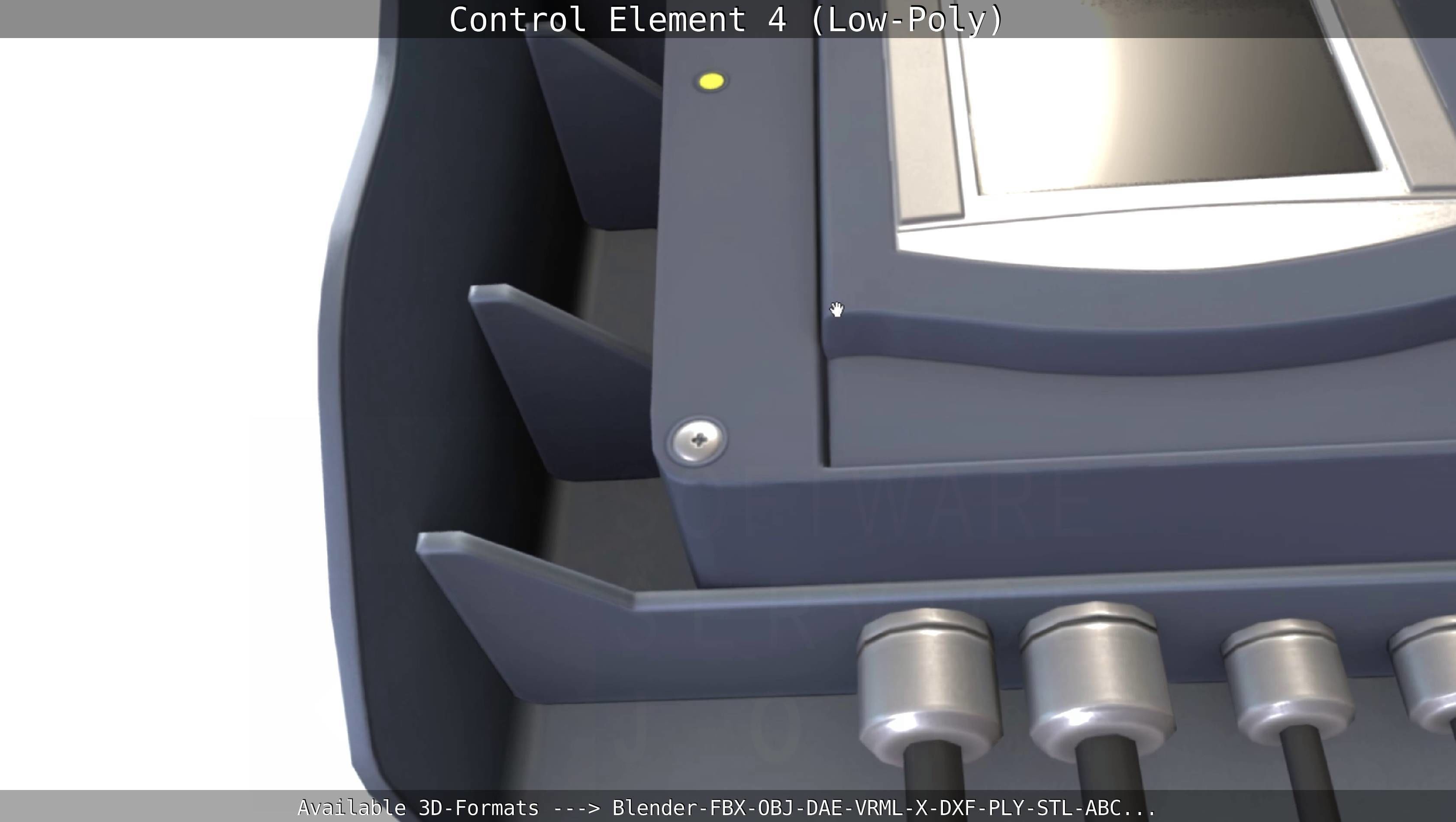 Control Element 4 Low-Poly Version Low-poly 3D model_5