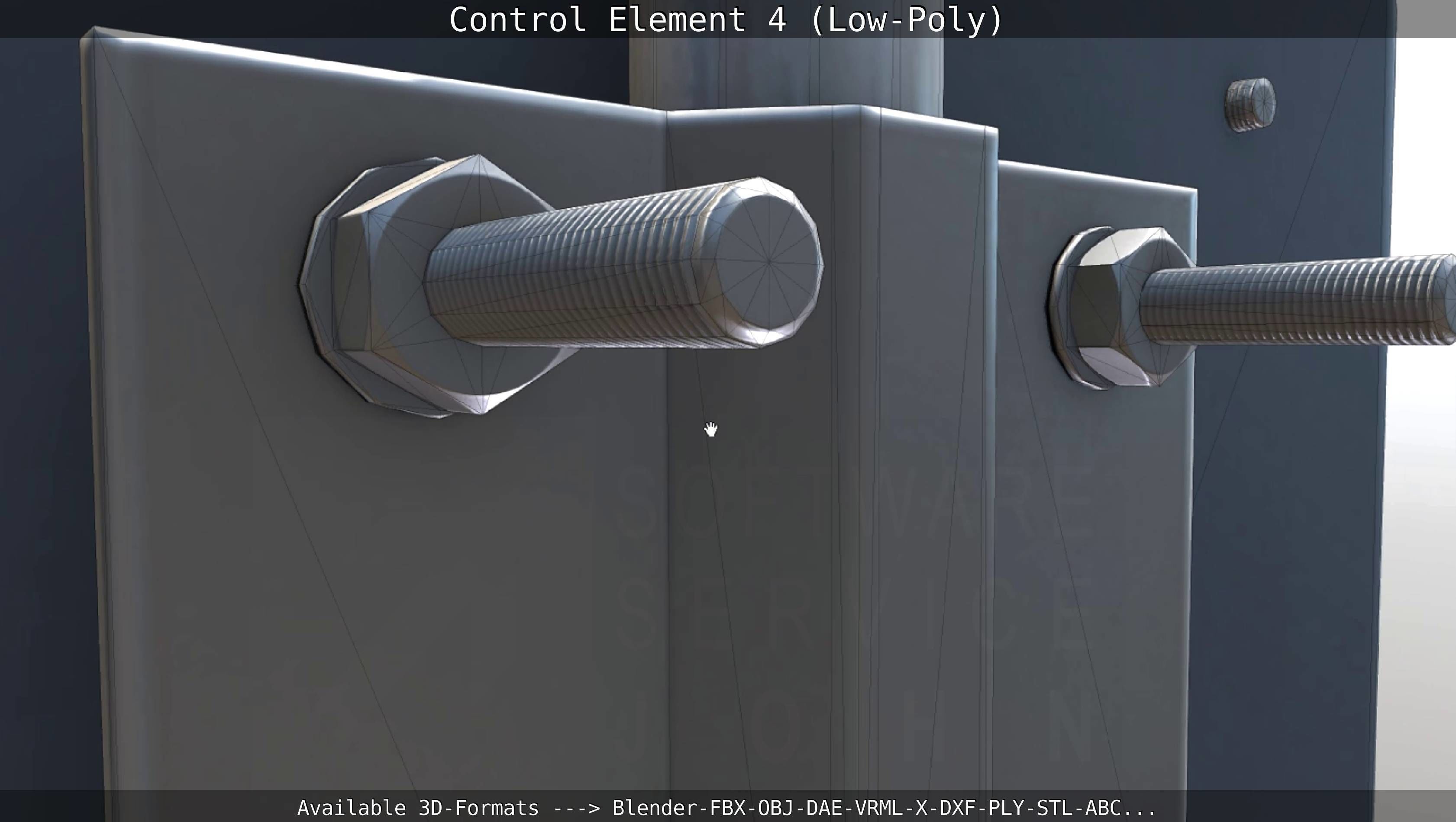 Control Element 4 Low-Poly Version Low-poly 3D model_45