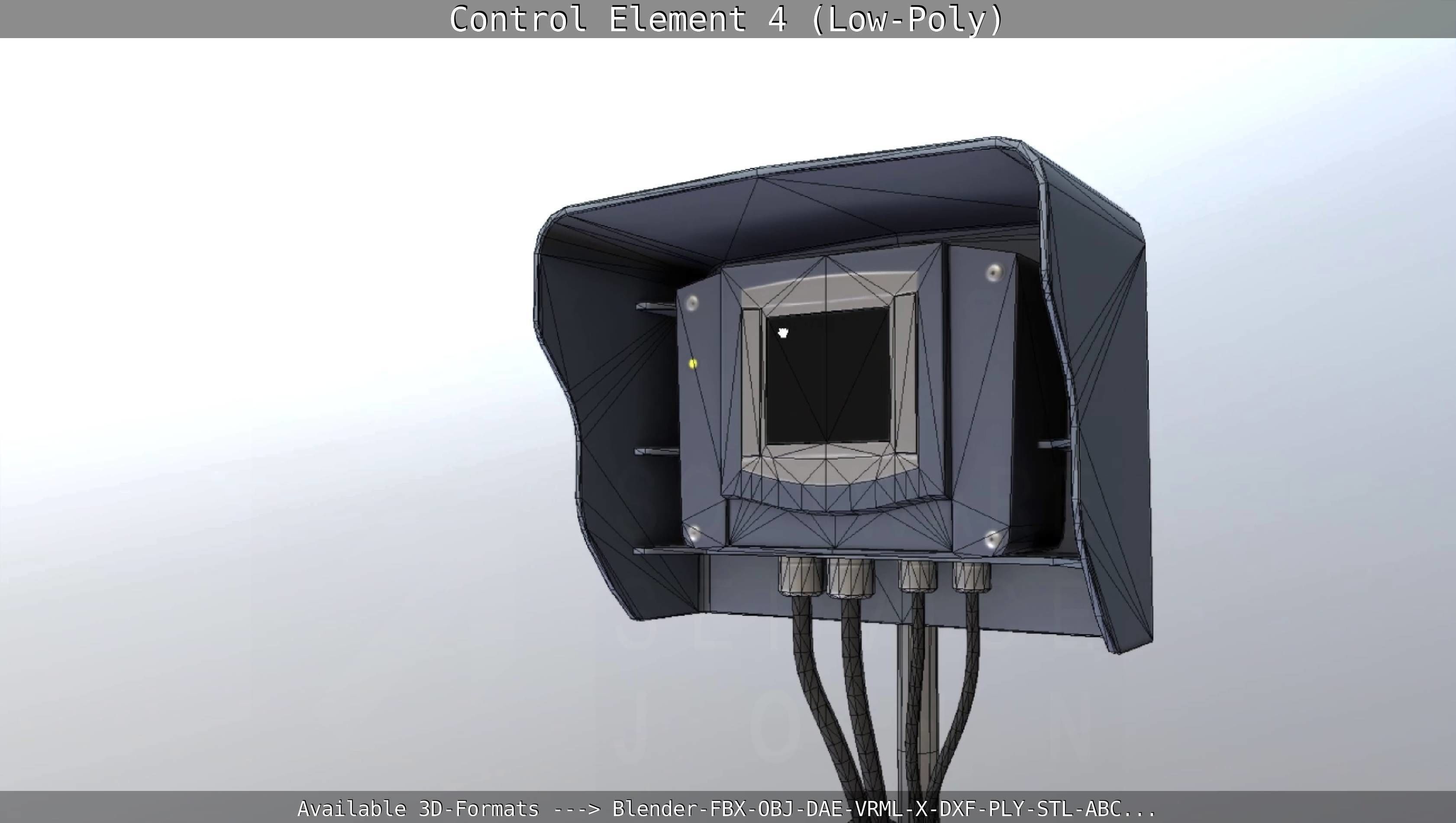 Control Element 4 Low-Poly Version Low-poly 3D model_35