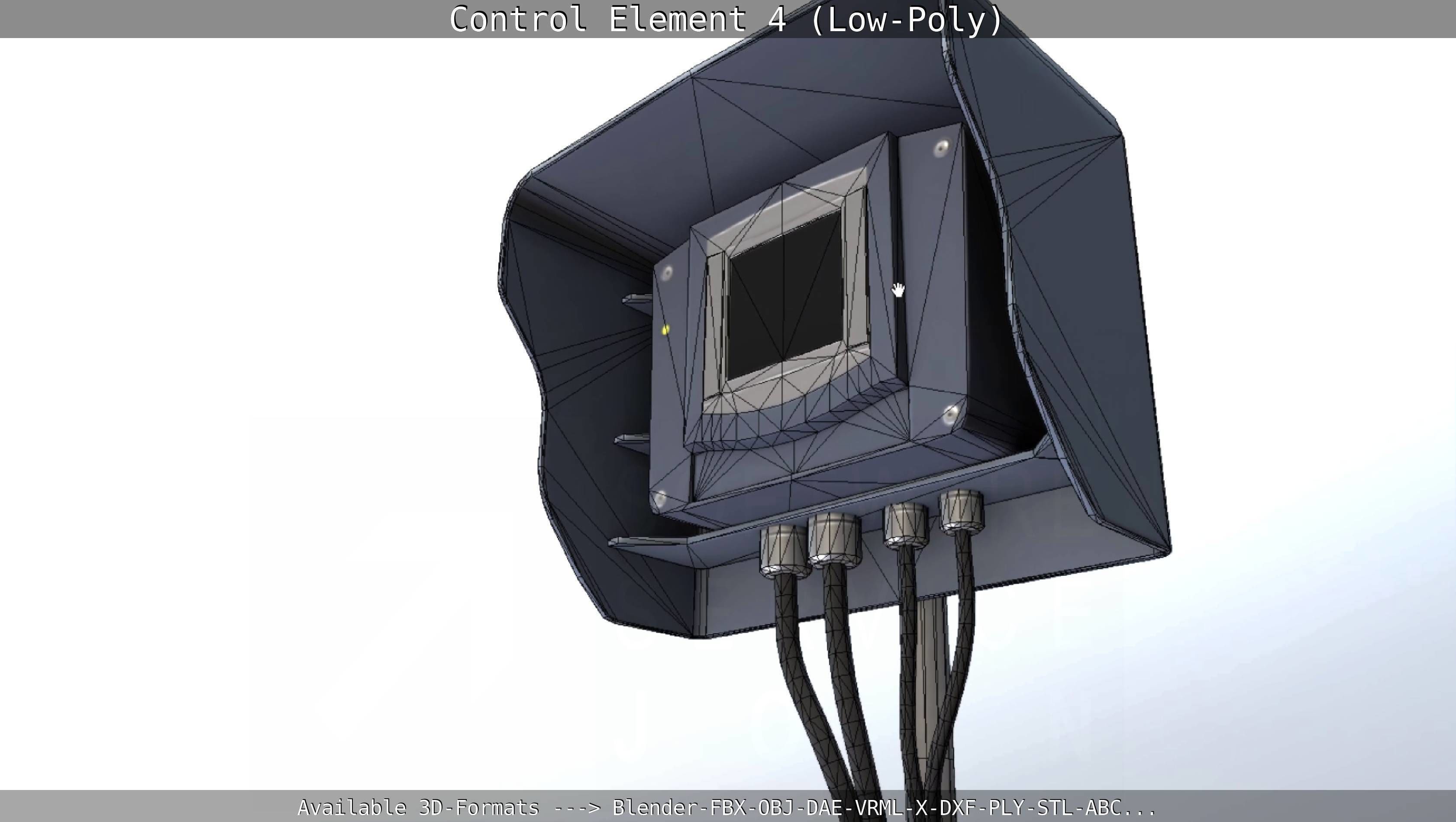 Control Element 4 Low-Poly Version Low-poly 3D model_15