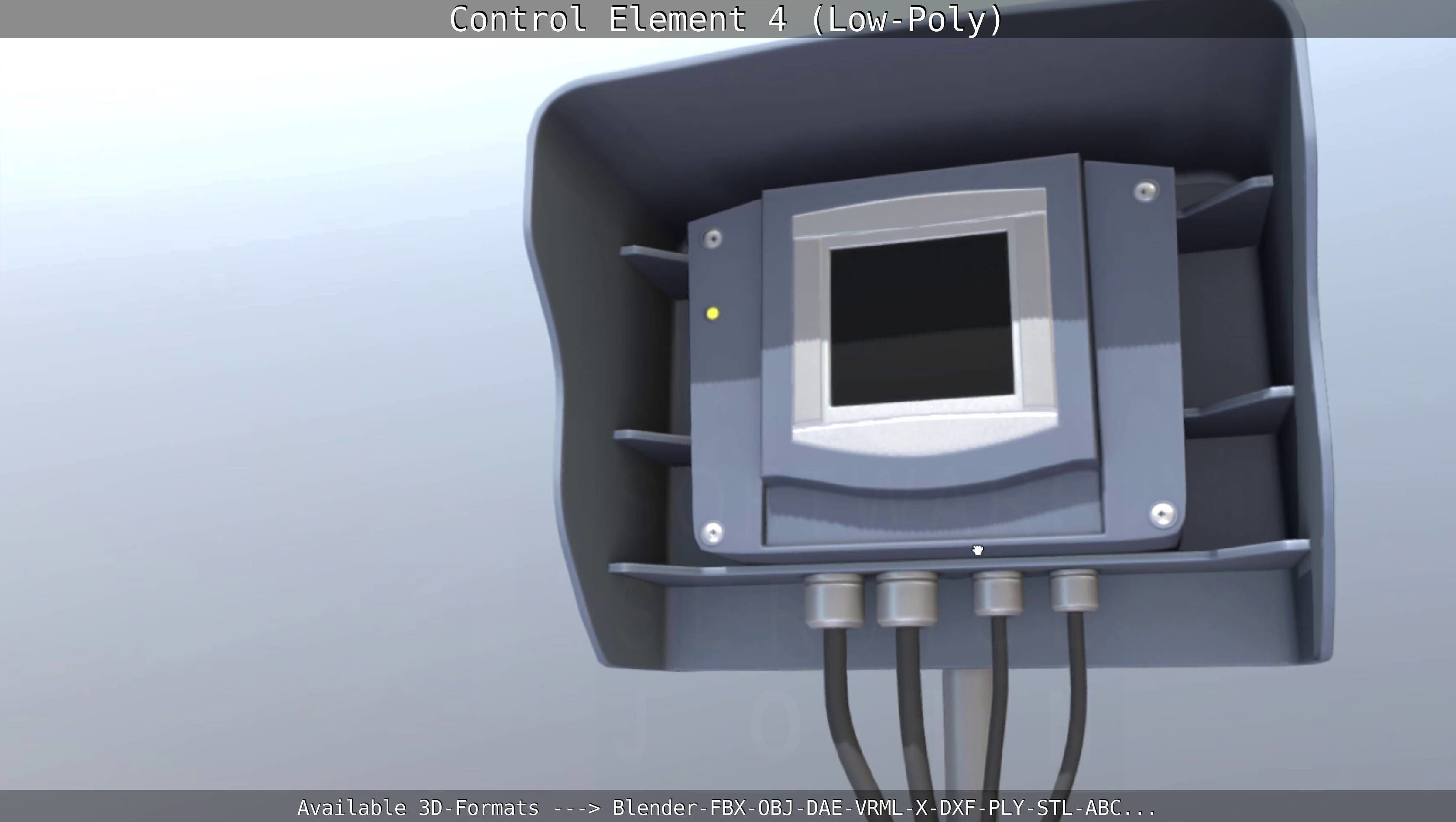 Control Element 4 Low-Poly Version Low-poly 3D model_14