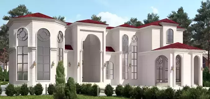 New classic villa built in united arab emirates  3D model