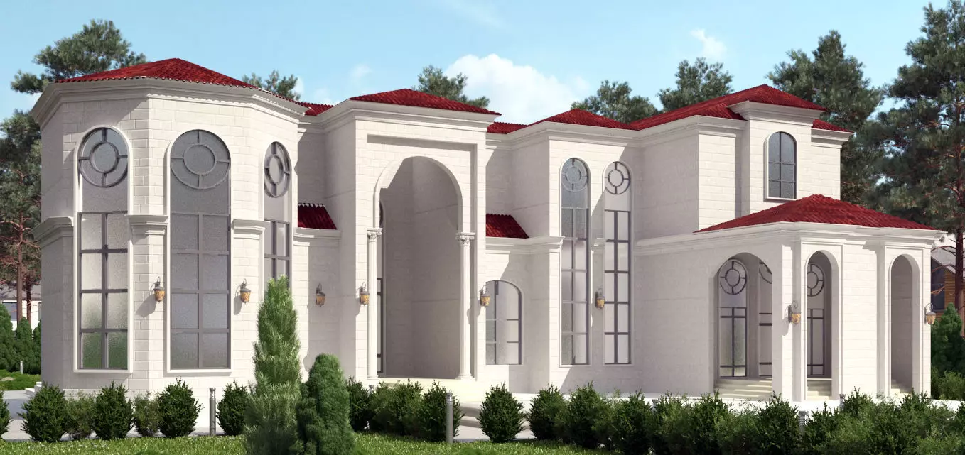 New classic villa built in united arab emirates  3D model_0