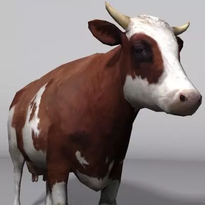 animal cow Low-poly 3D model
