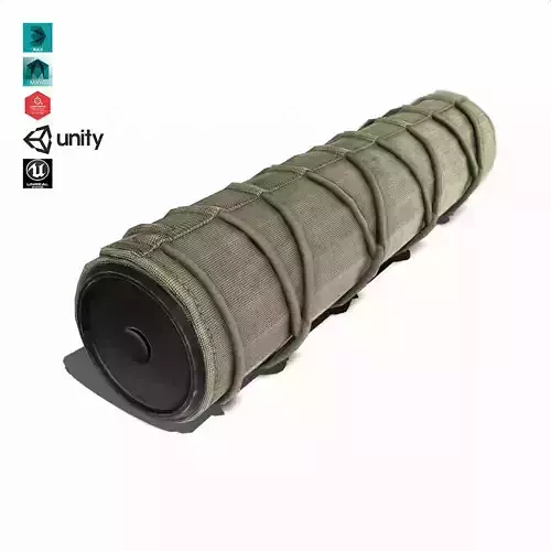 Suppressor Set-07 Low-poly 3D model