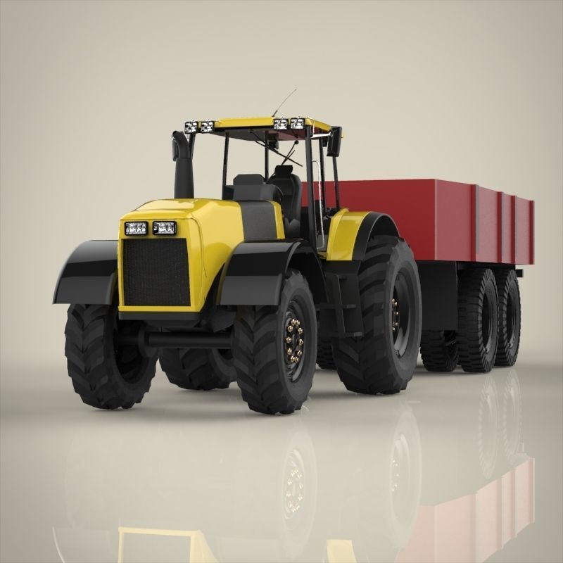 Tractor 3D model_2