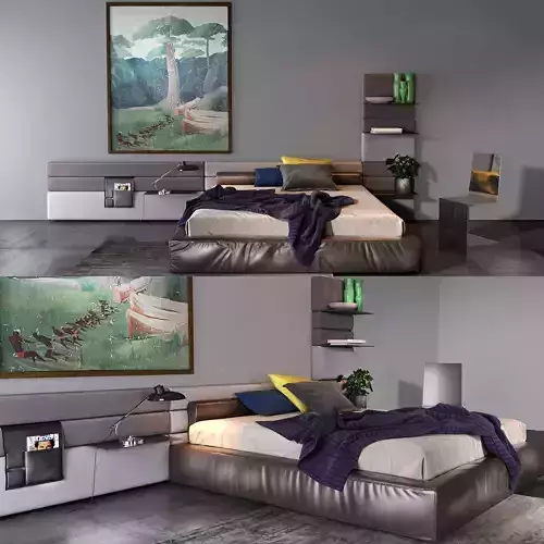 Twils bedroom set 07B 3D model