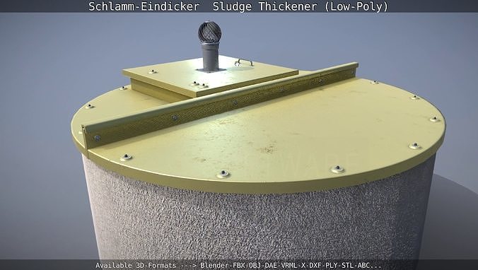 Sludge Thickener - Schlamm Eindicker Low-Poly Version Low-poly 3D model