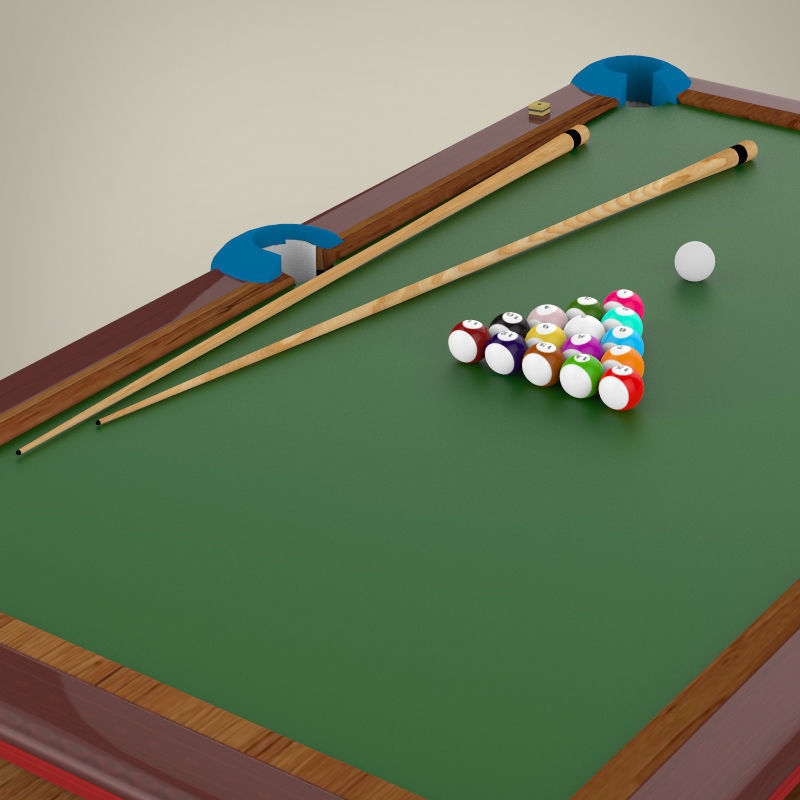 Billiard table 3D model_4