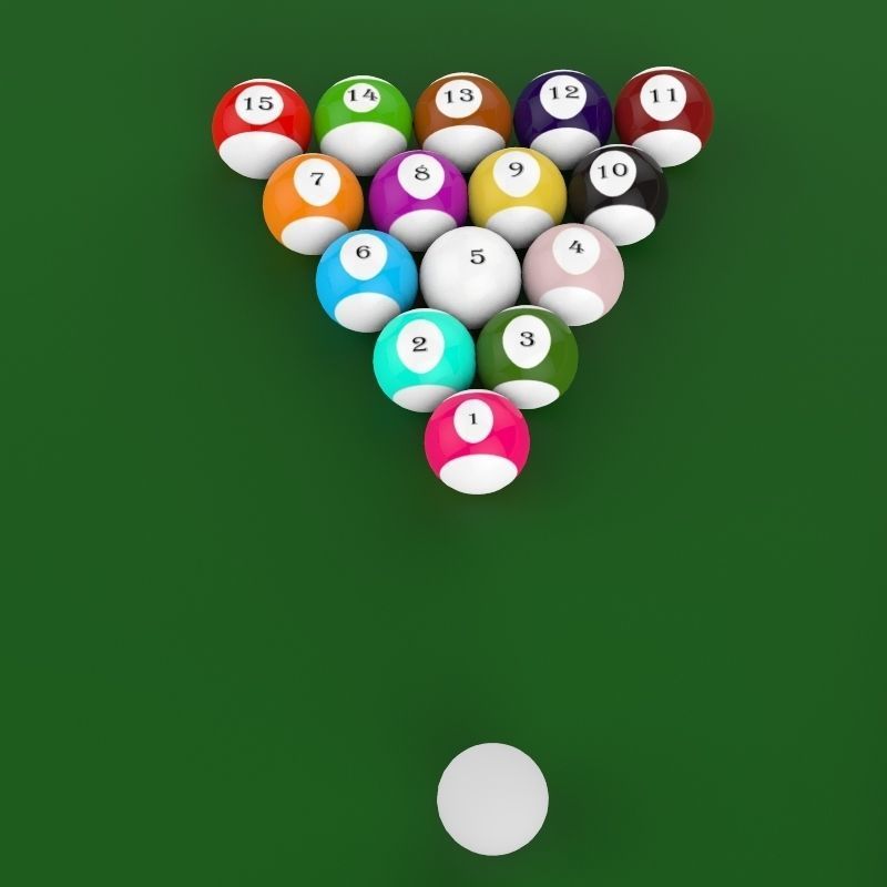 Billiard table 3D model_5