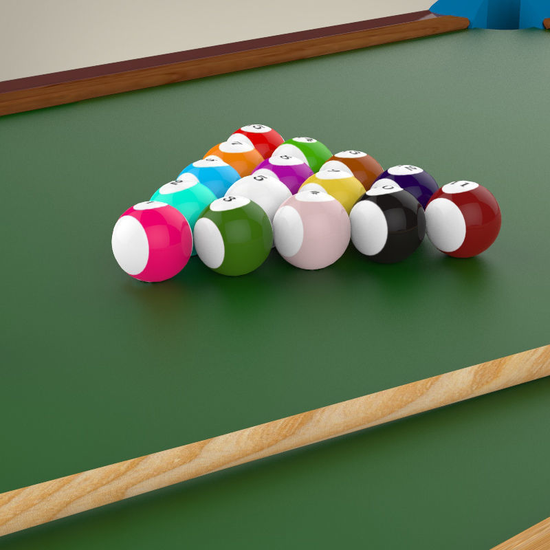 Billiard table 3D model_7