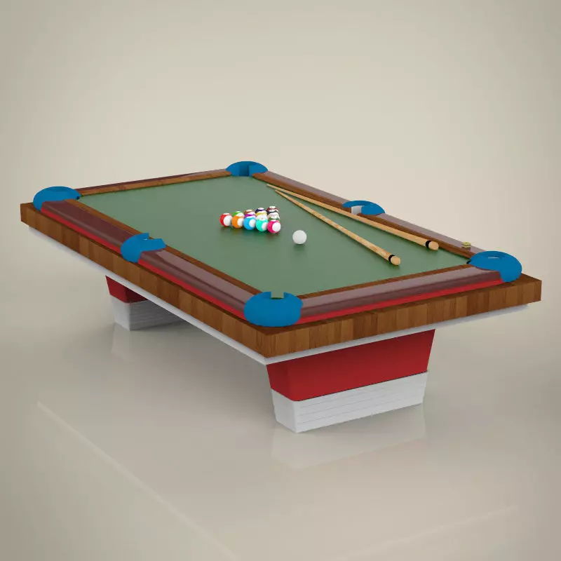 Billiard table 3D model_0