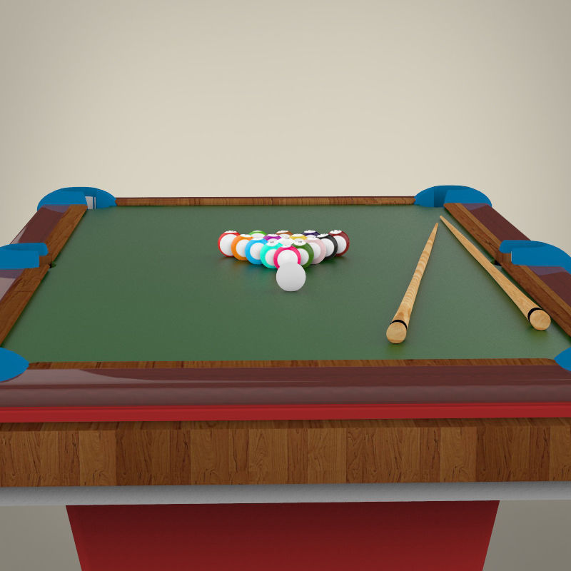 Billiard table 3D model_3