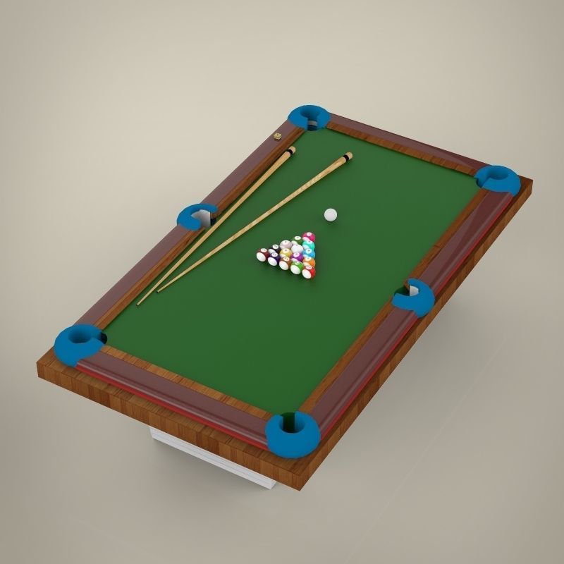 Billiard table 3D model_2
