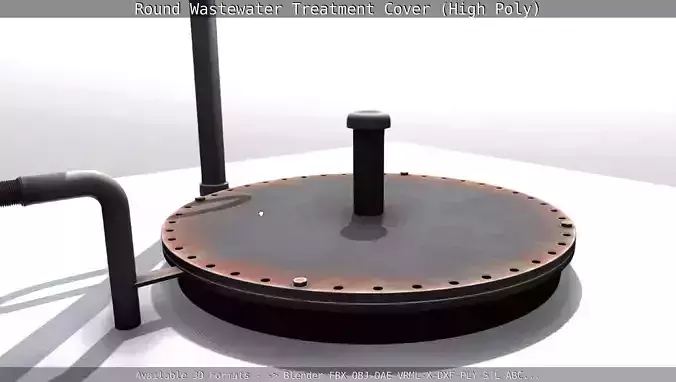 Round Wastewater Treatment Cover High-Poly Version