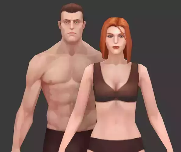 Low poly base meshes Low-poly 3D model
