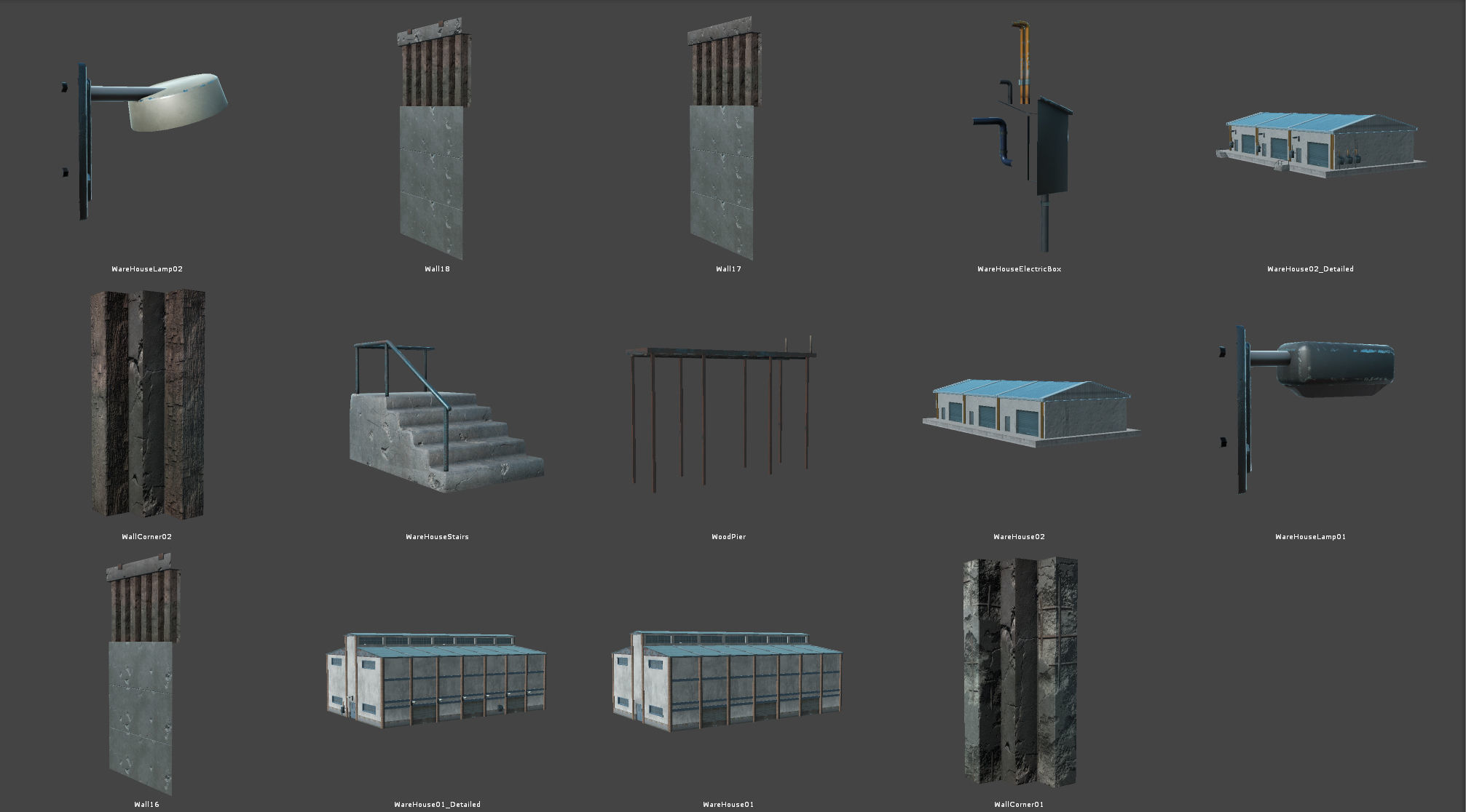 Module Based Harbor Creator Low-poly 3D model_35