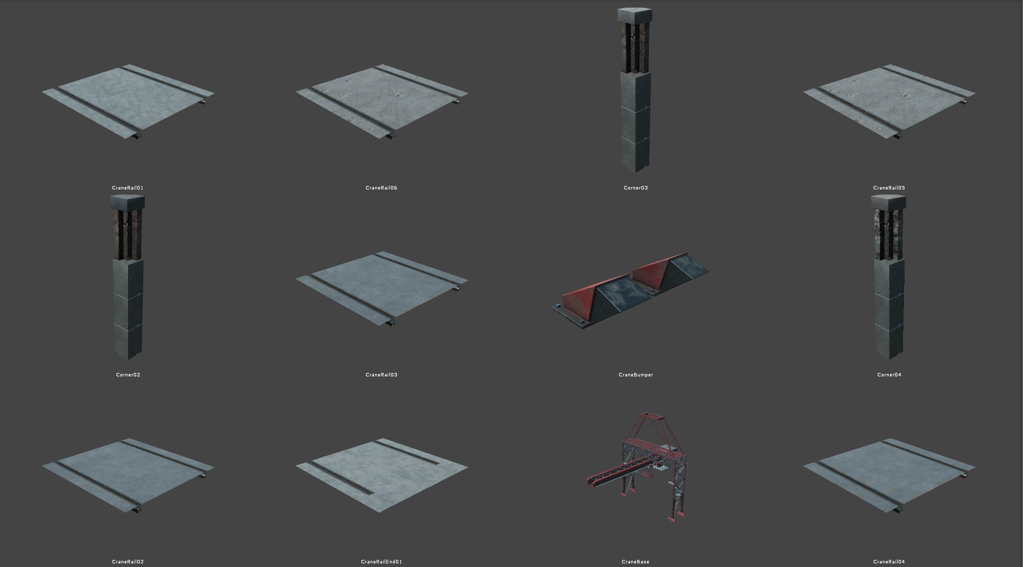Module Based Harbor Creator Low-poly 3D model_27