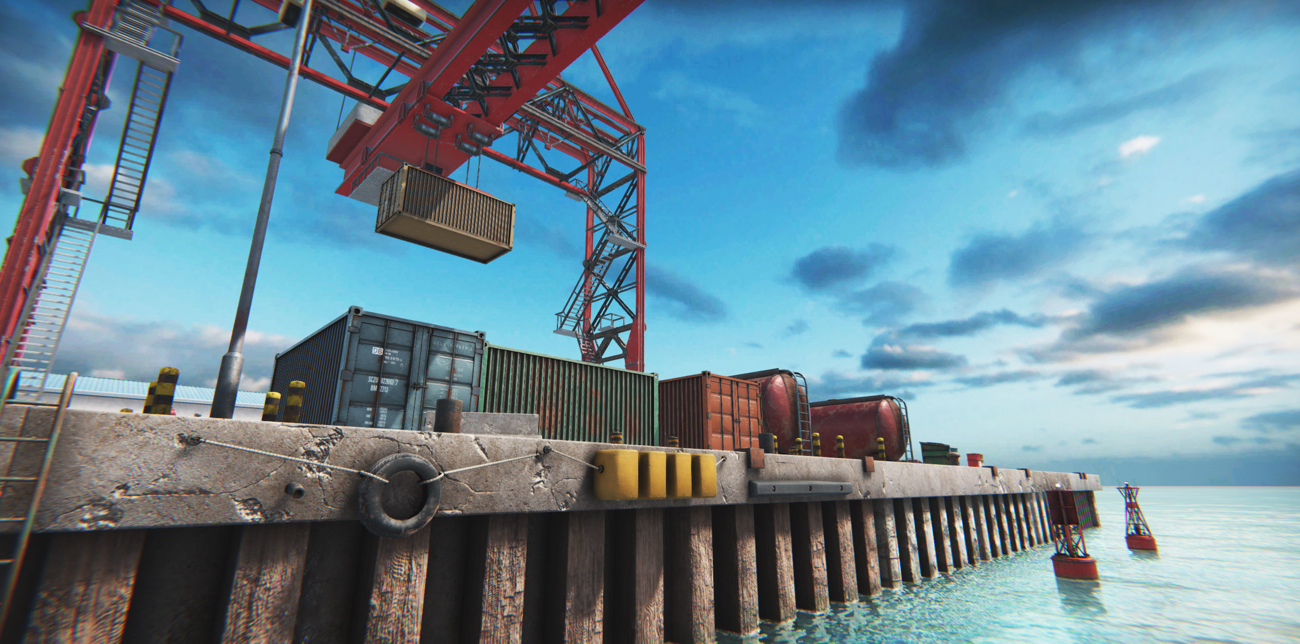 Module Based Harbor Creator Low-poly 3D model_4