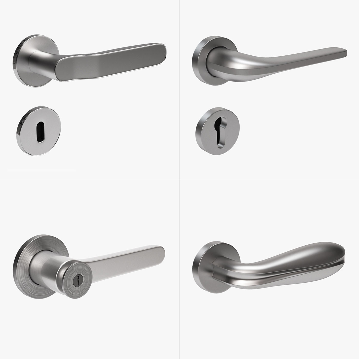 Door Handles vol 1 3D model_0