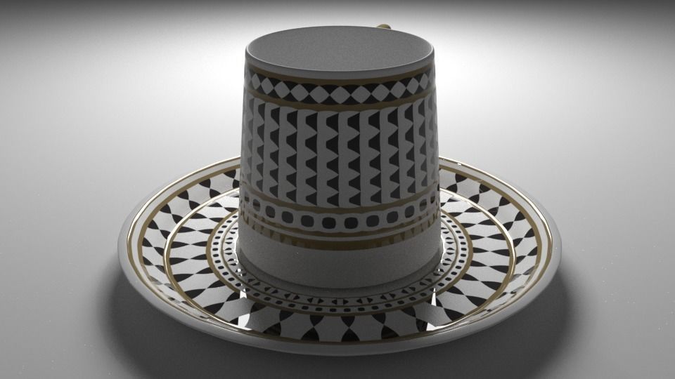 Cup with coffee 3D model 3D model_3